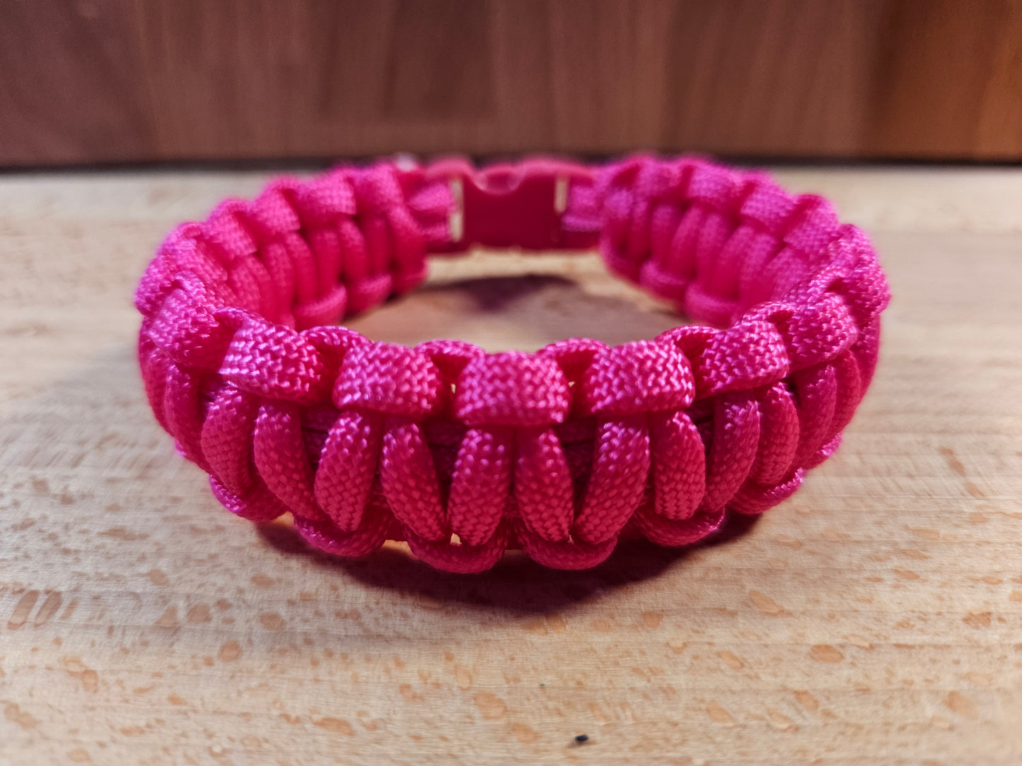 Handmade 550 Paracord Bracelet - Micro Buckle - Pink