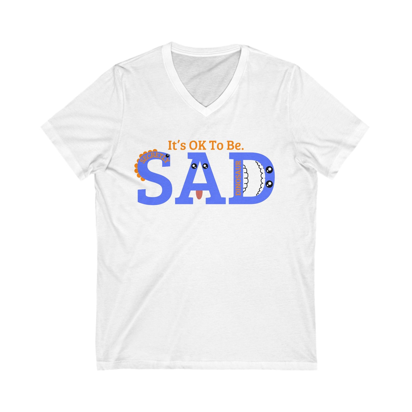 SAD Unisex Jersey Short Sleeve V-Neck Tee