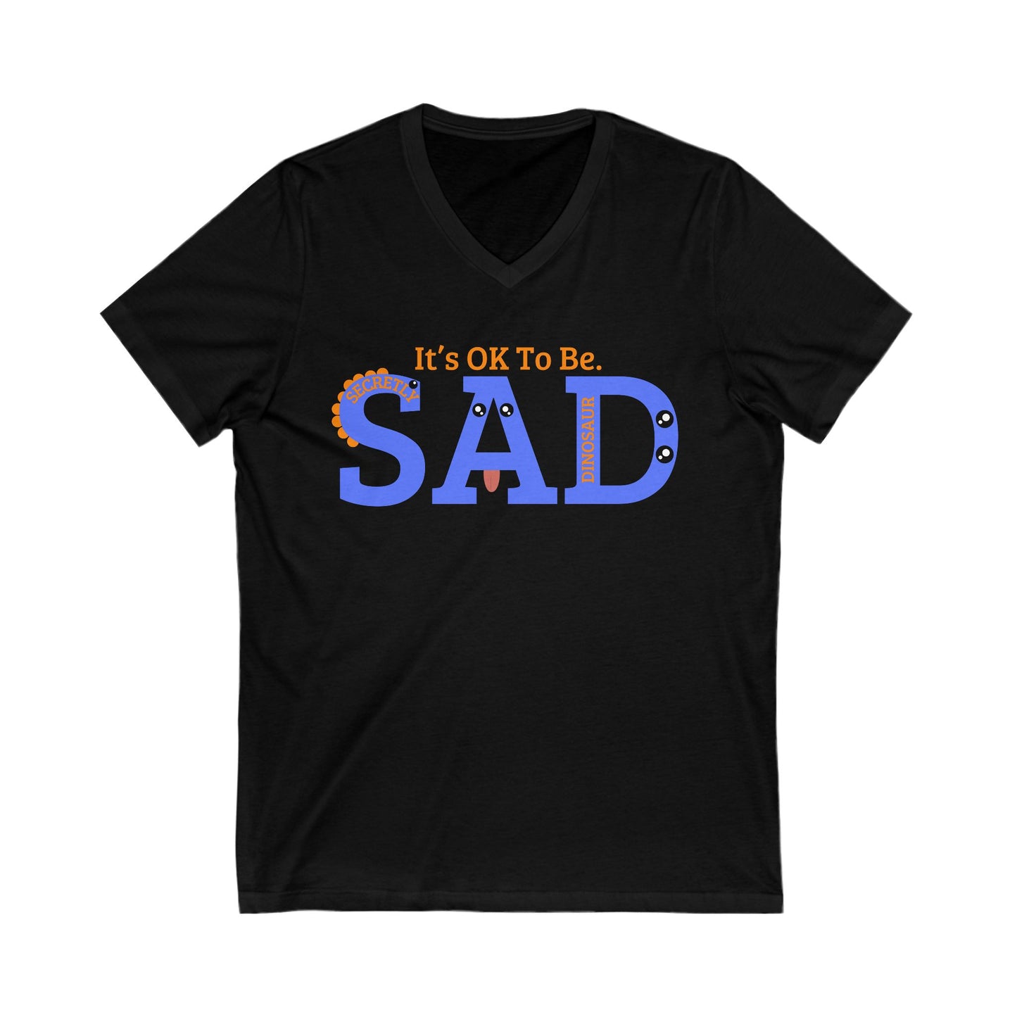 SAD Unisex Jersey Short Sleeve V-Neck Tee
