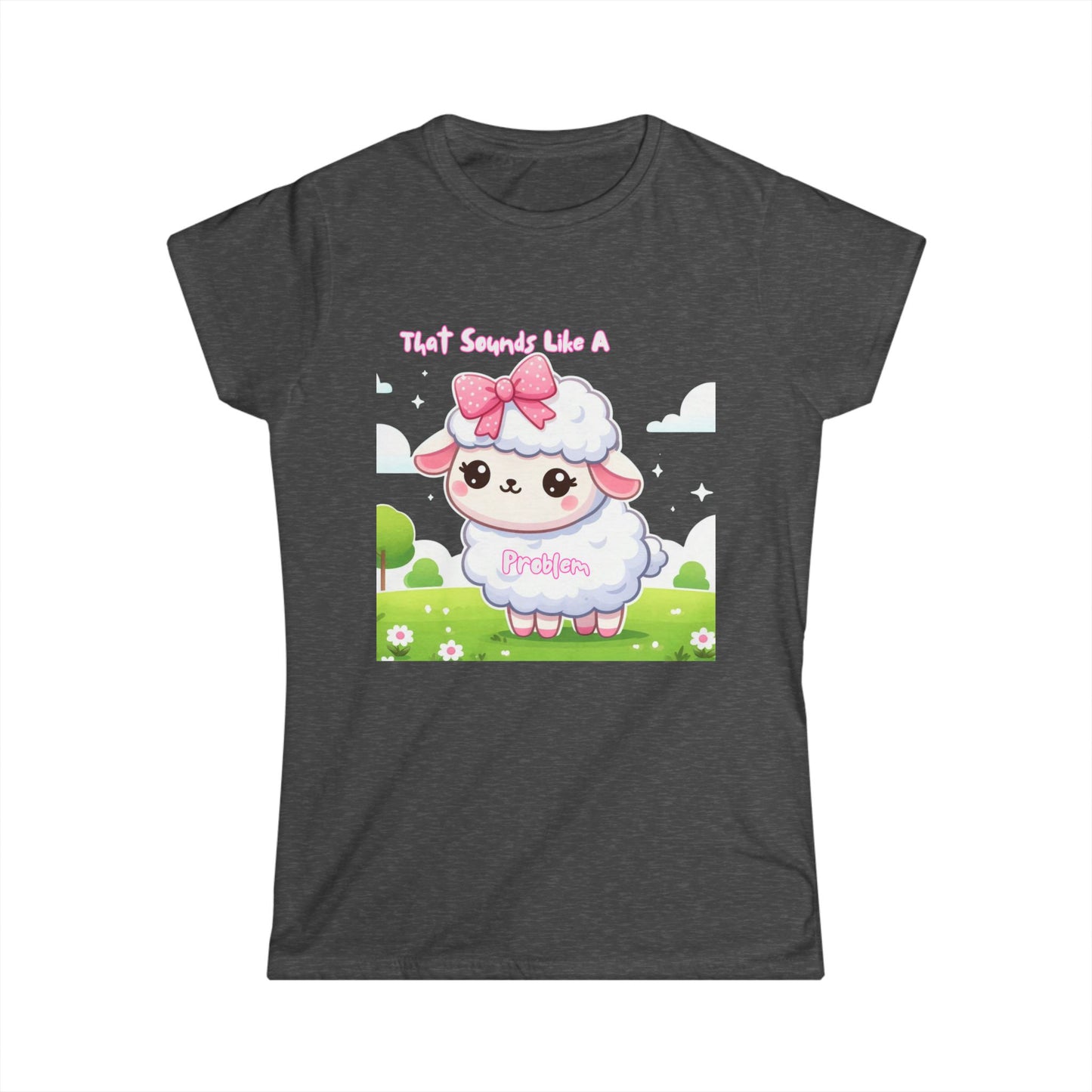 Cute Sheep Women's Softstyle Tee - Perfect for Animal Lovers and Casual Wear
