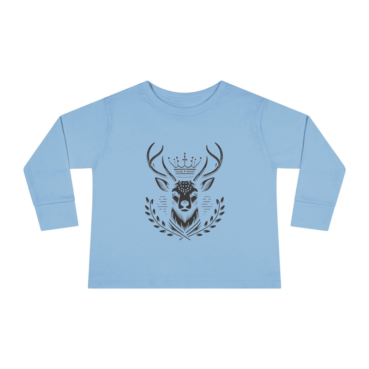 Crowned Deer Toddler Long Sleeve Tee - Oh Deer Lord