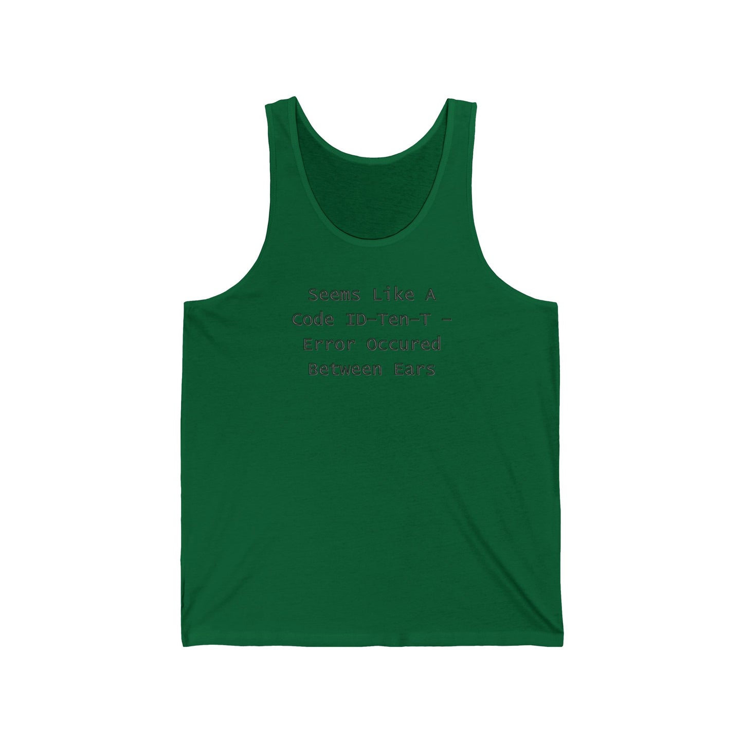 Funny Programmer Unisex Jersey Tank, Coding Humor Shirt, Geeky Gift for Tech Lovers, Casual Summer Wear, Gift for Coders