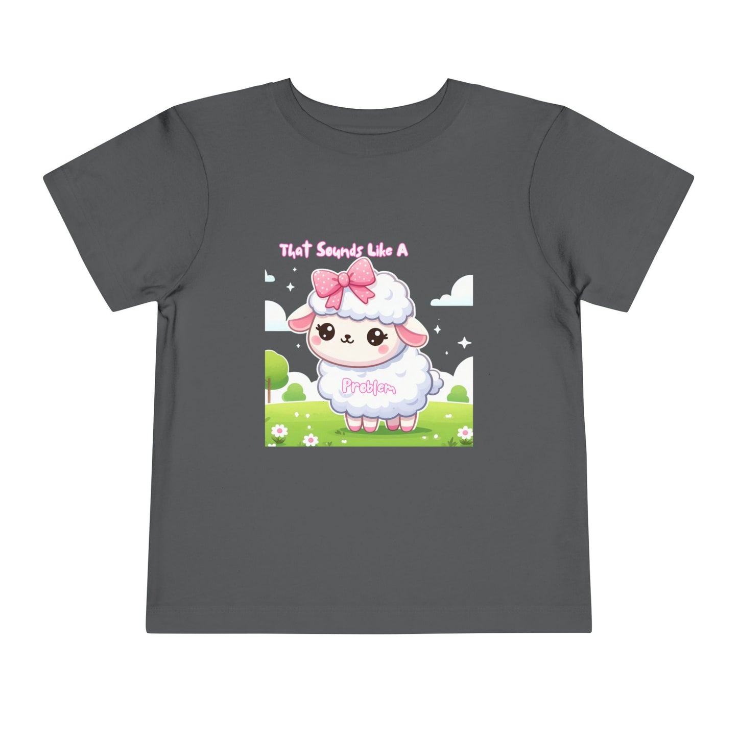 Cute Toddler Short Sleeve Tee - 'Tied Softly Like A Pretty Lamb' Design