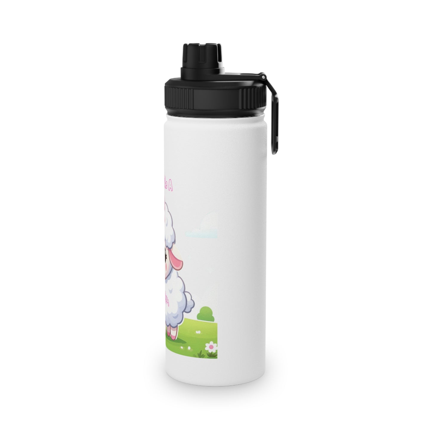 Cute Sheep Water Bottle with Sports Lid – Perfect for Kids and Outdoor Activities