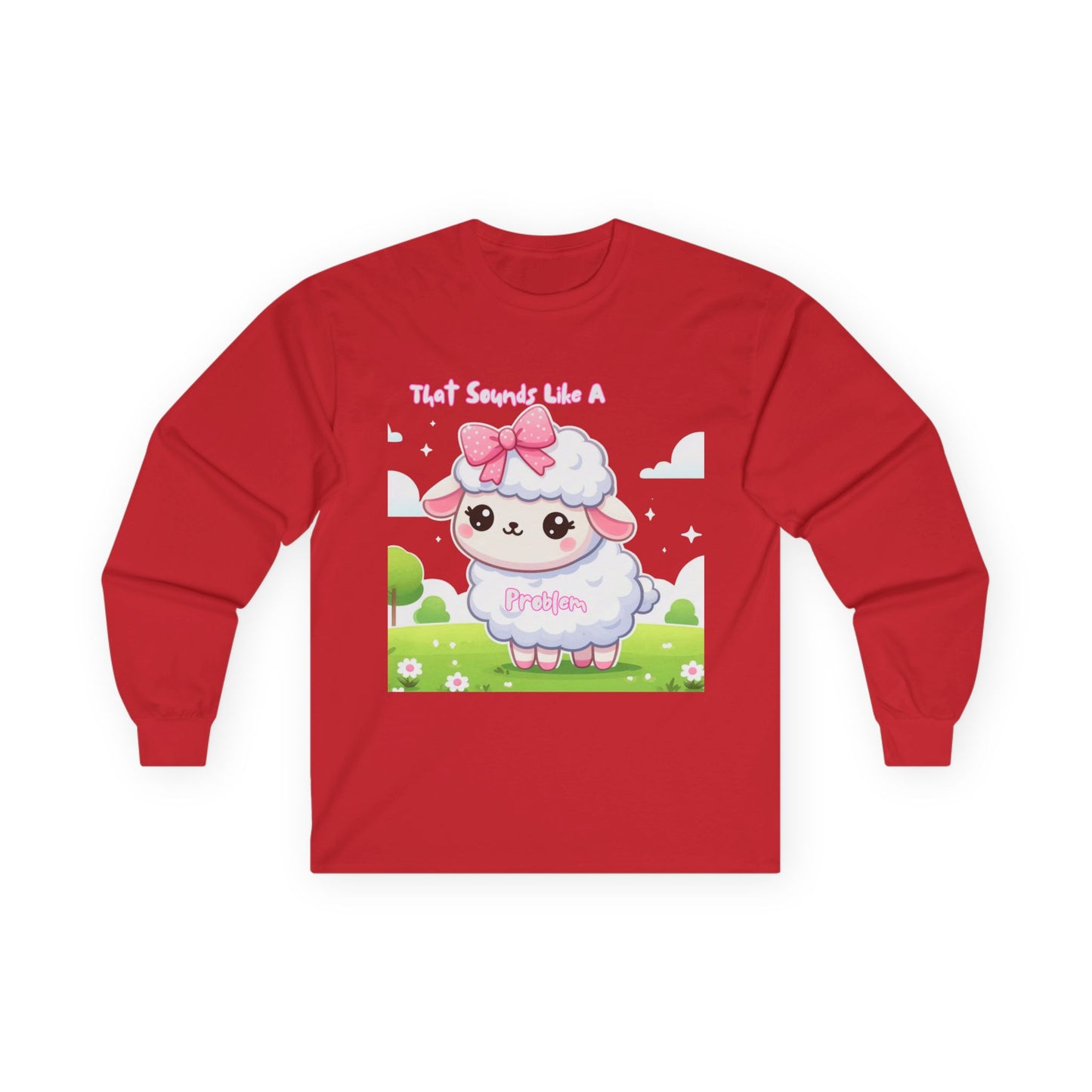 Cute Lamb Long Sleeve Tee for Animal Lovers - "That's Sounds Like A Pet" Design