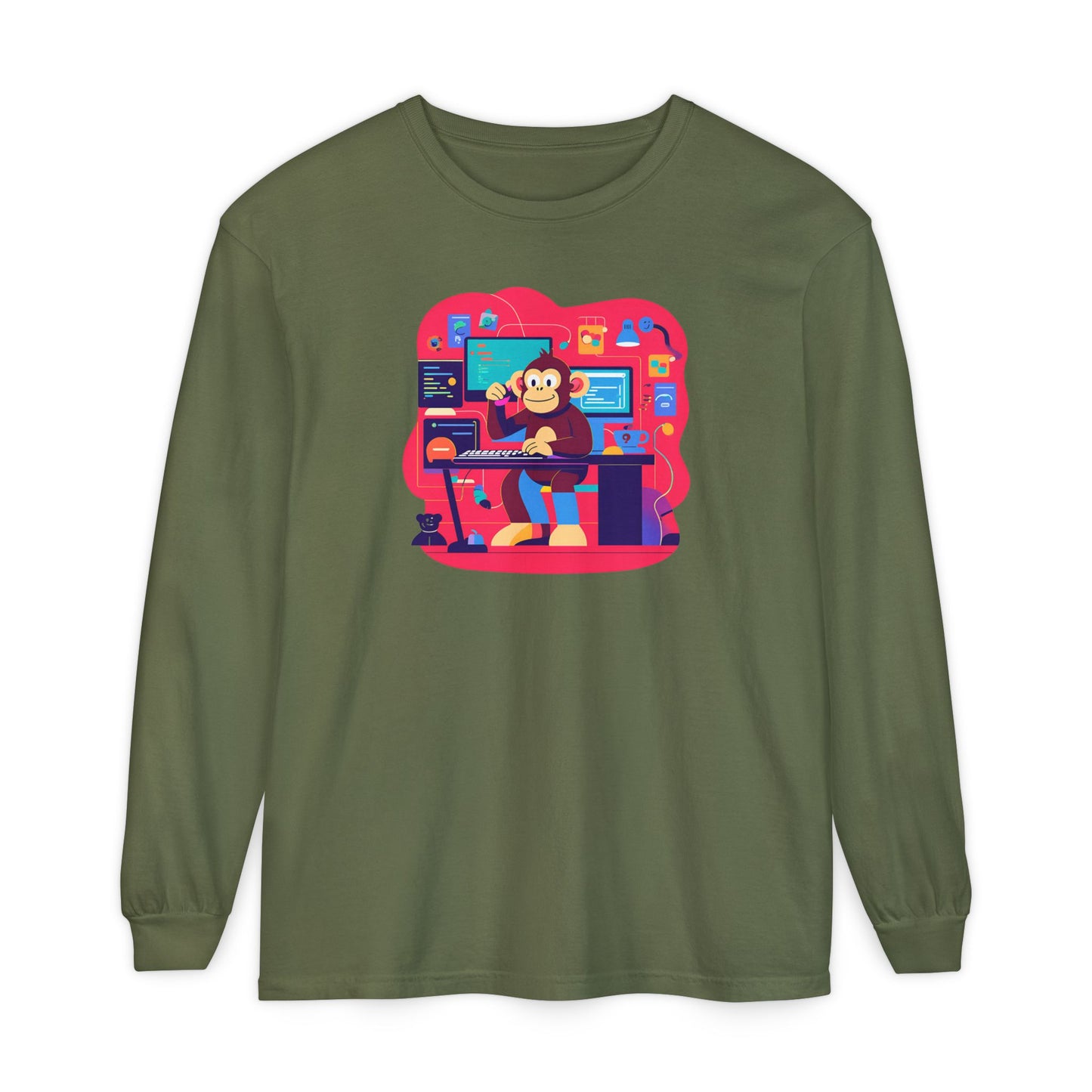 Unisex Garment-dyed Long Sleeve T-Shirt