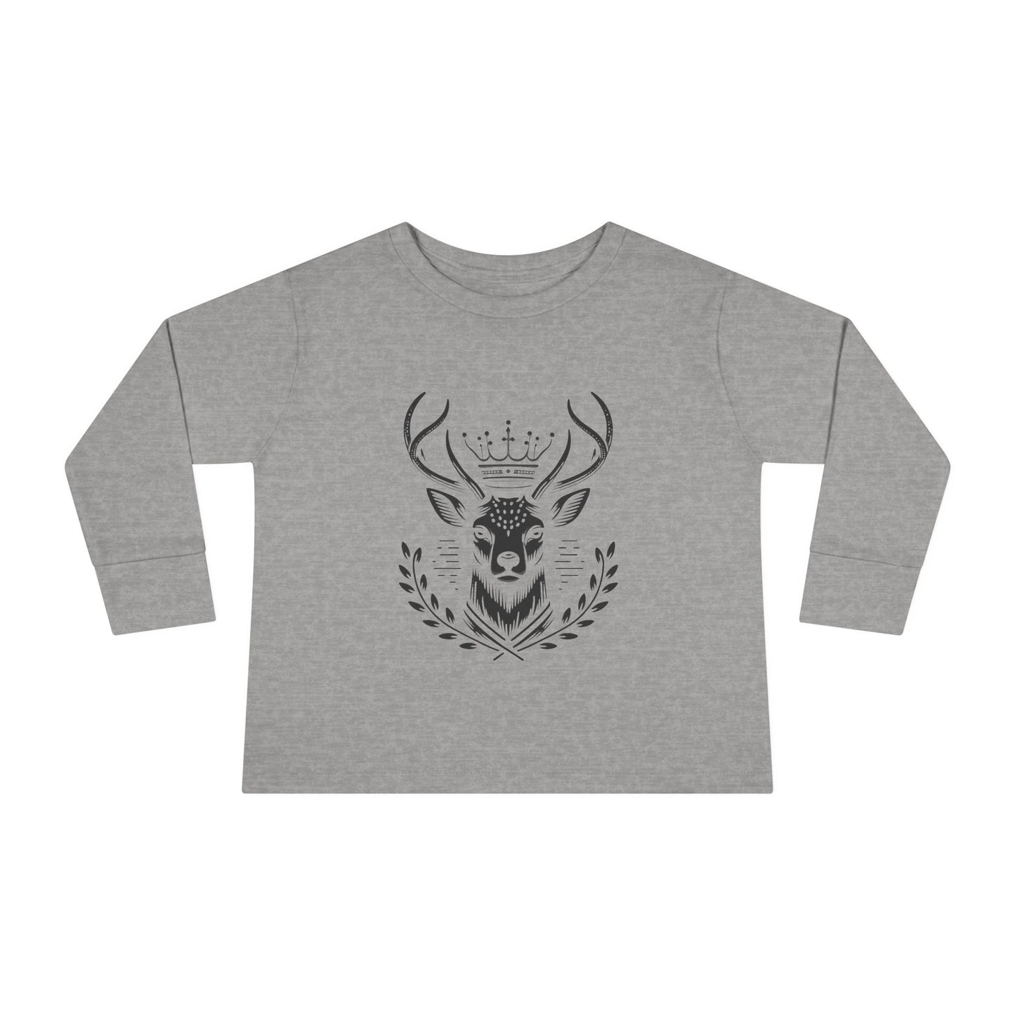 Crowned Deer Toddler Long Sleeve Tee - Oh Deer Lord