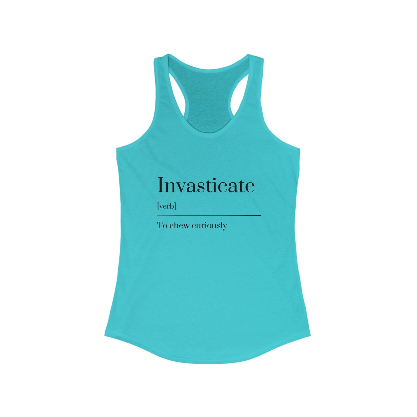 Curious Racerback Tank - Soft Workout Top, Stylish Summer Wear, Fit Lifestyle, Gift for Readers, Beach Day Essential
