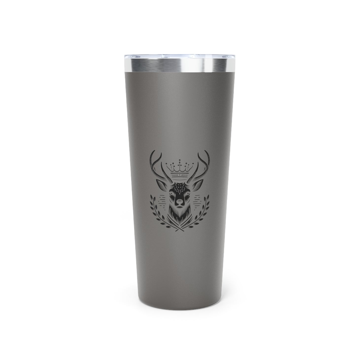 Stainless Steel Tumbler - Regal Deer Design, 22oz - Perfect for Gifts and Outdoor Adventures - Oh Deer Lord