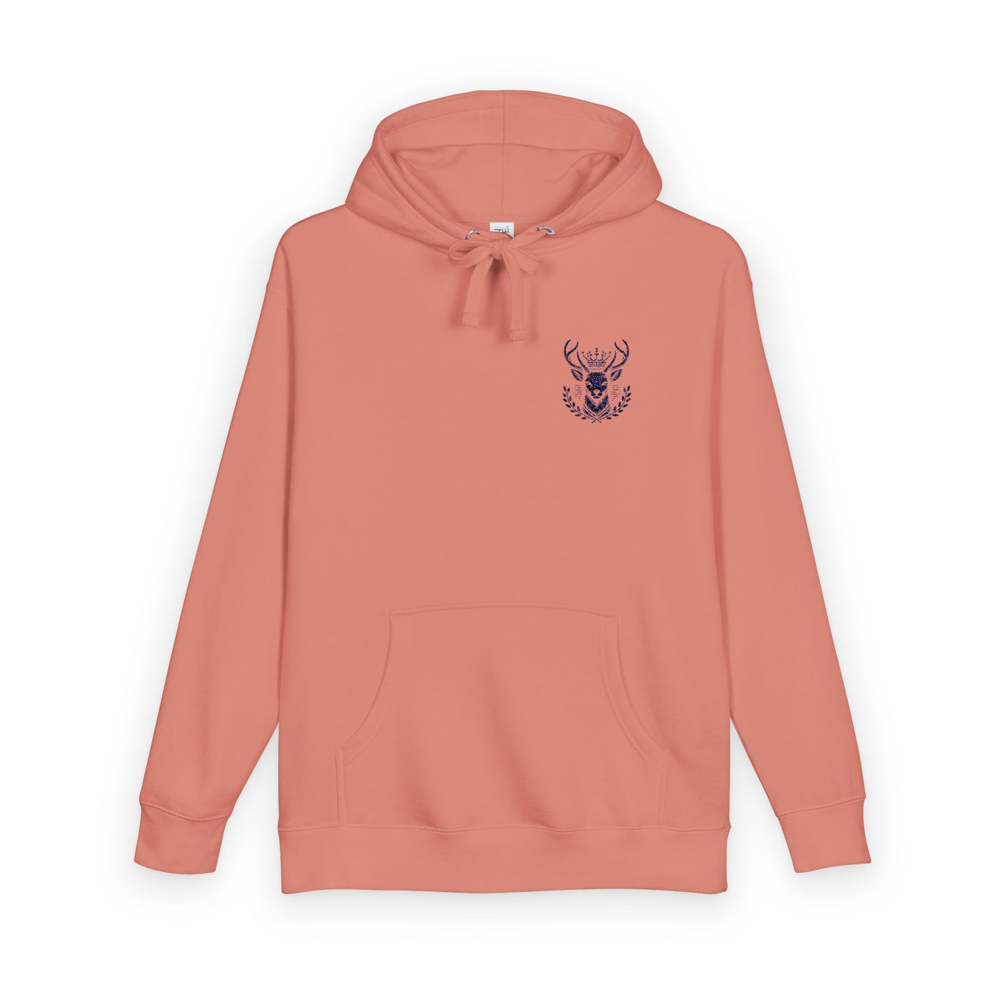 Cozy Unisex Fleece Hoodie with Deer Emblem - Oh Deer Lord