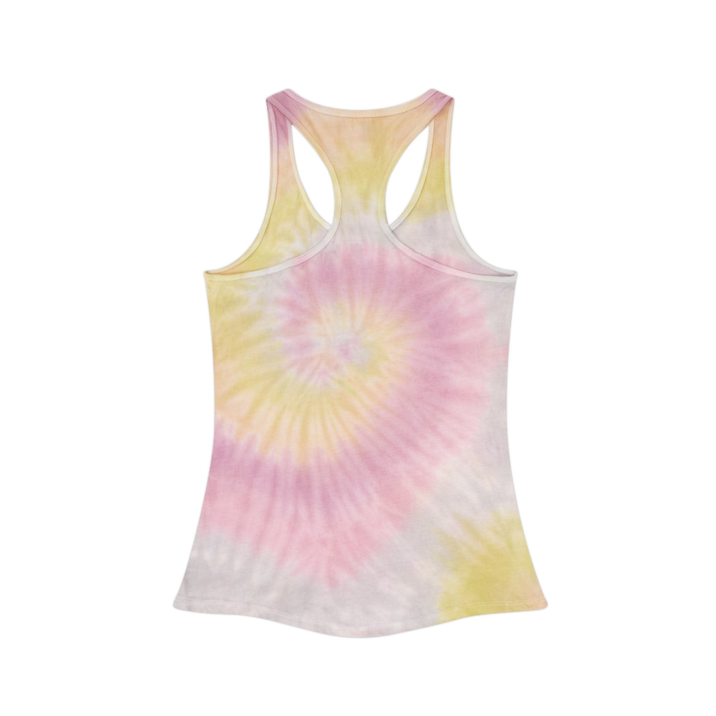 Tie Dye Racerback Tank Top - "There's Madness In My Method" - Trendy Summer Wear, Gift for Artists, Yoga, Beachwear, Relaxed Fit
