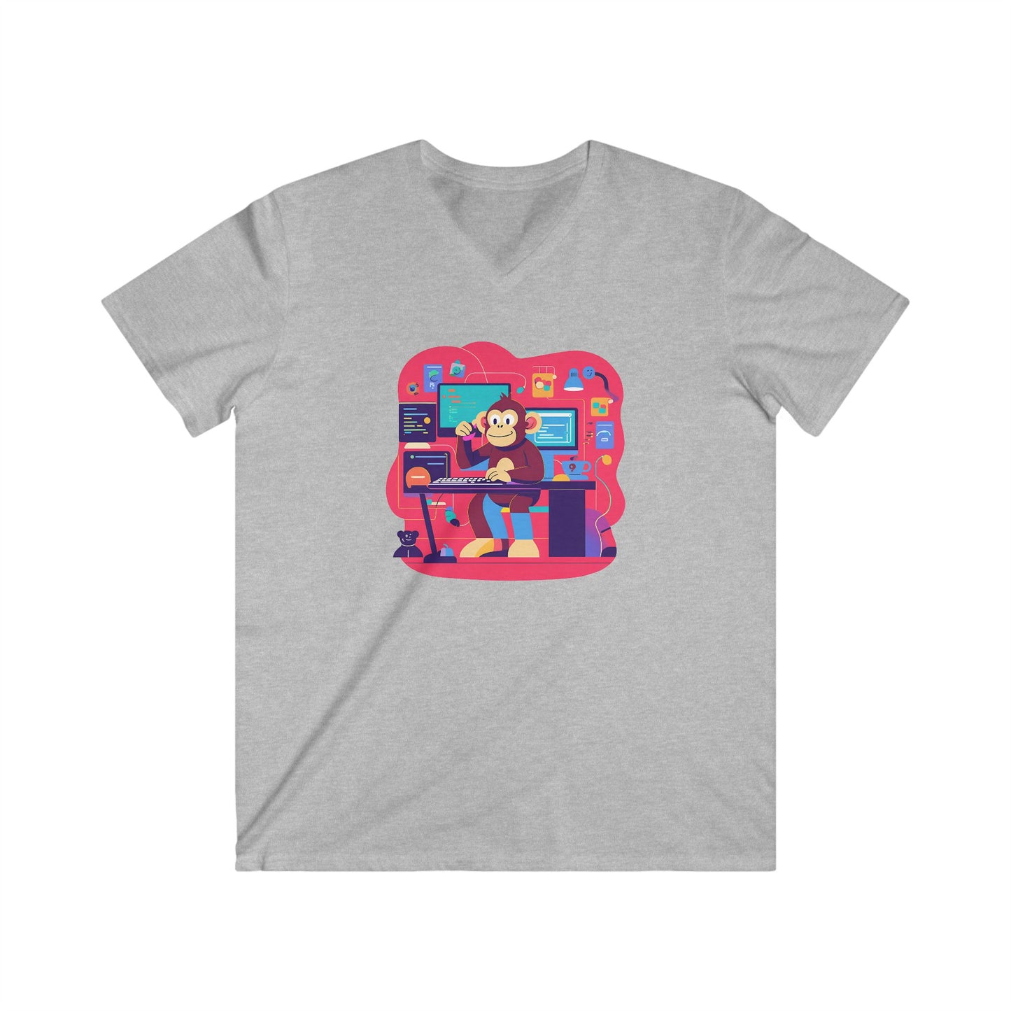 Men's Fitted V-Neck Short Sleeve Tee