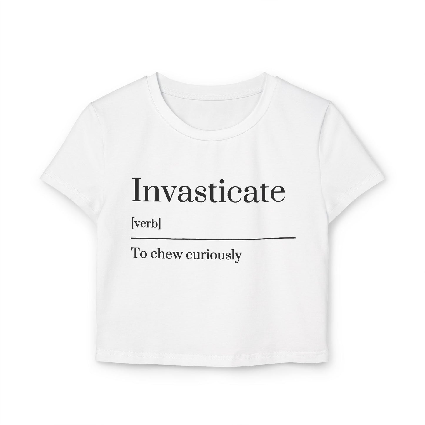 Playful Definitions Baby Tee, Cute Graphic Tee, Gift for Friends, Funny T-Shirt, Trendy Cropped Top, Summer Outfit