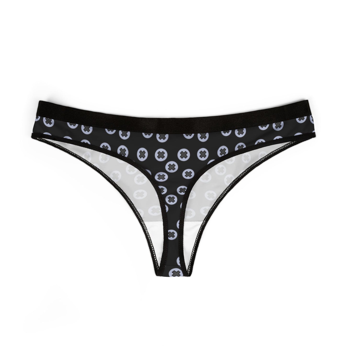 Chic Women's Thongs Screwed, Comfortable Lingerie, Everyday Wear, Gift for Her, Valentine's Day - Black