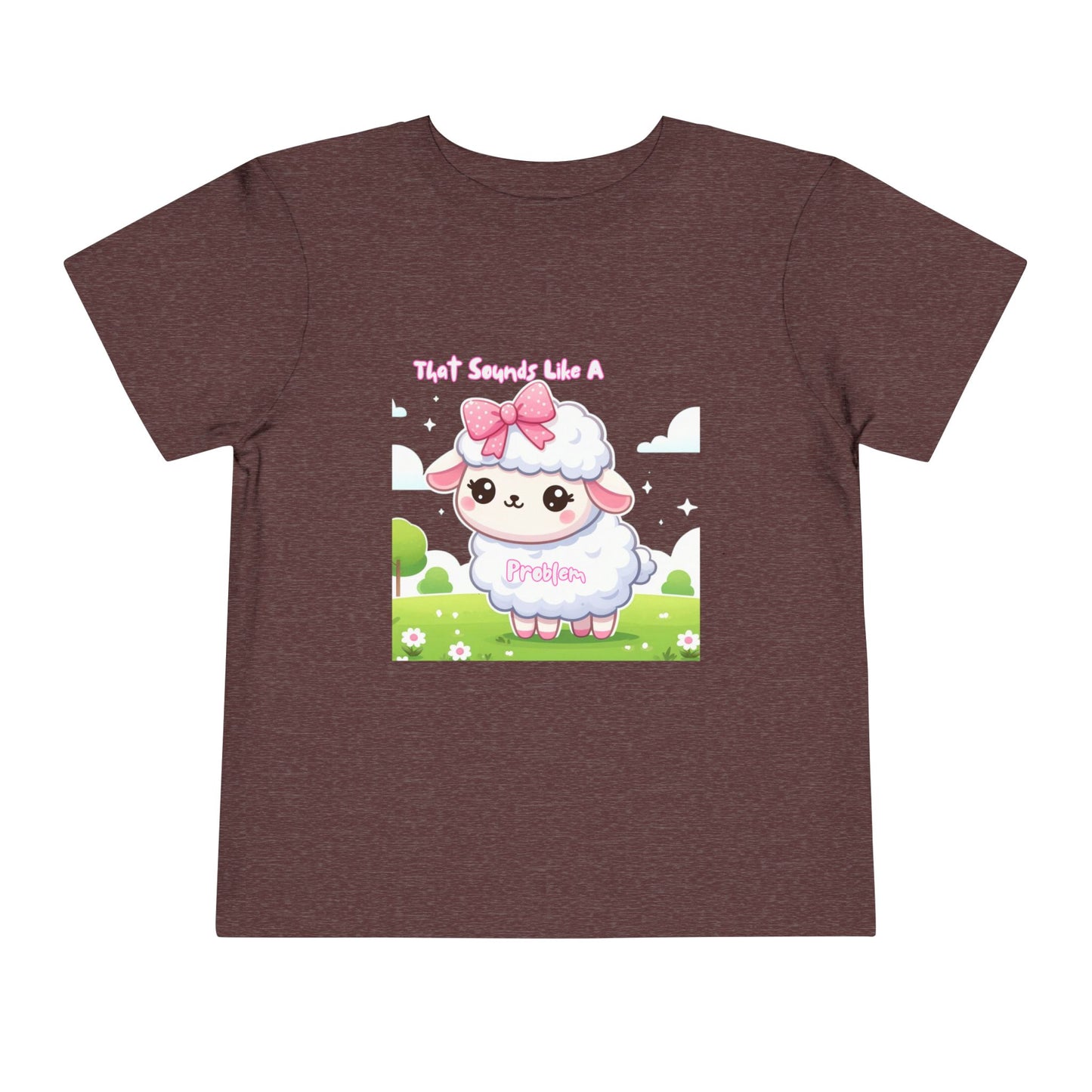 Cute Toddler Short Sleeve Tee - 'Tied Softly Like A Pretty Lamb' Design