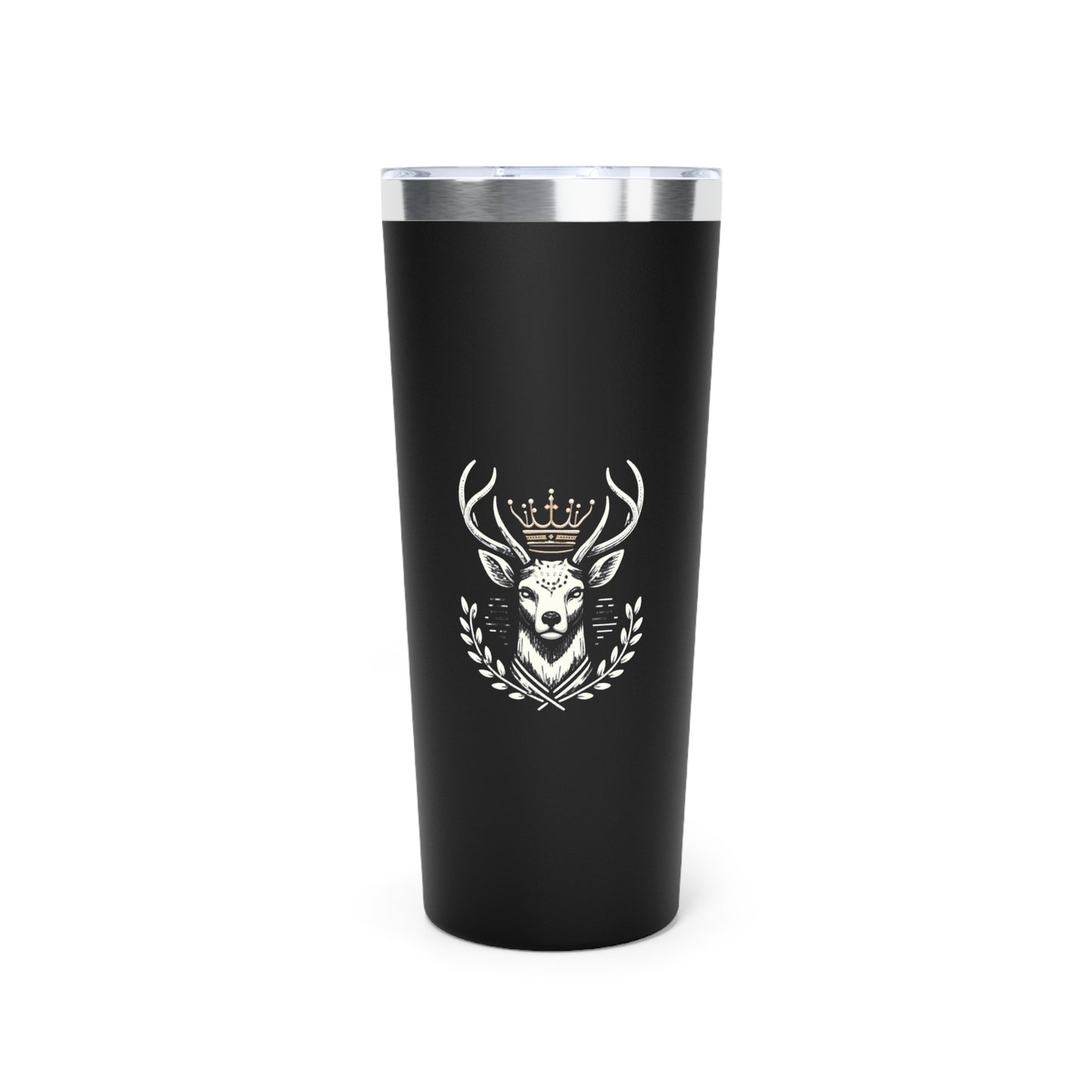 Stainless Steel Tumbler - Regal Deer Design, 22oz - Perfect for Gifts and Outdoor Adventures - Oh Deer Lord