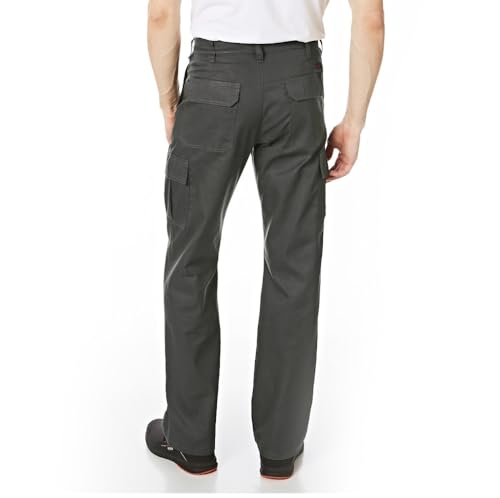 Lee Cooper Men's LCPNT205 Heavy Duty Easy Care Multi Pocket Work Safety Classic Cargo Pants Trousers, Grey, 36W / 29L