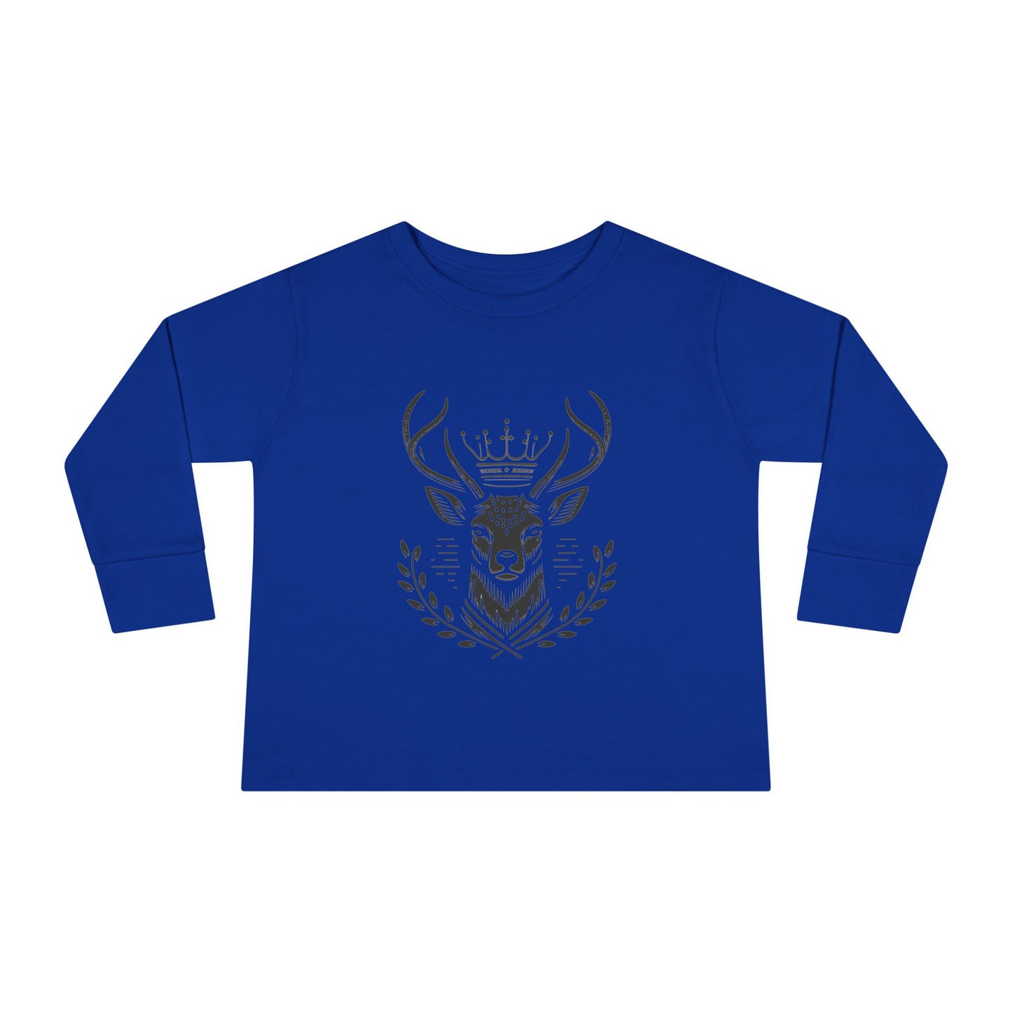 Crowned Deer Toddler Long Sleeve Tee - Oh Deer Lord
