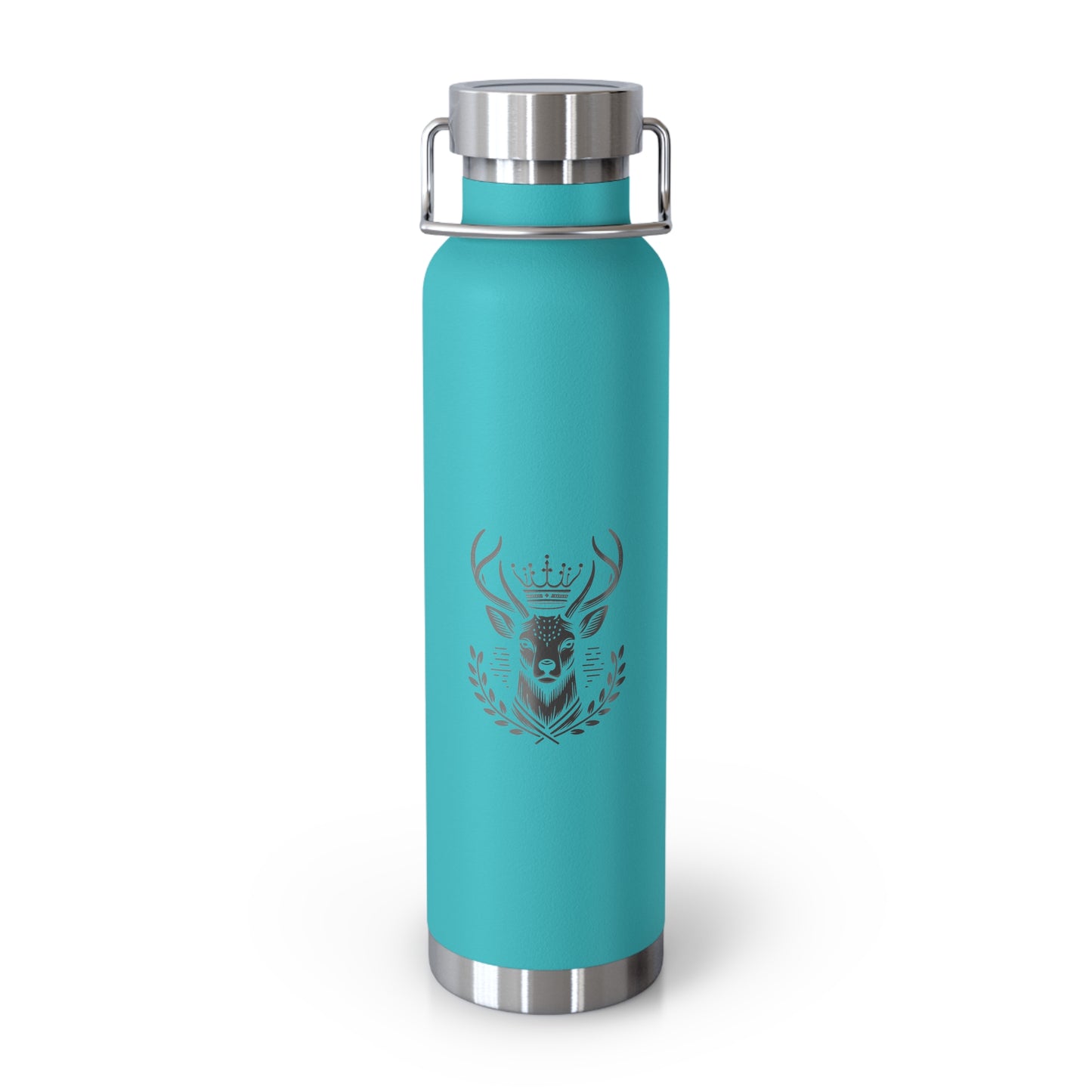Stylish Copper Insulated Water Bottle - 22oz with Engraved Deer Design - Oh Deer Lord