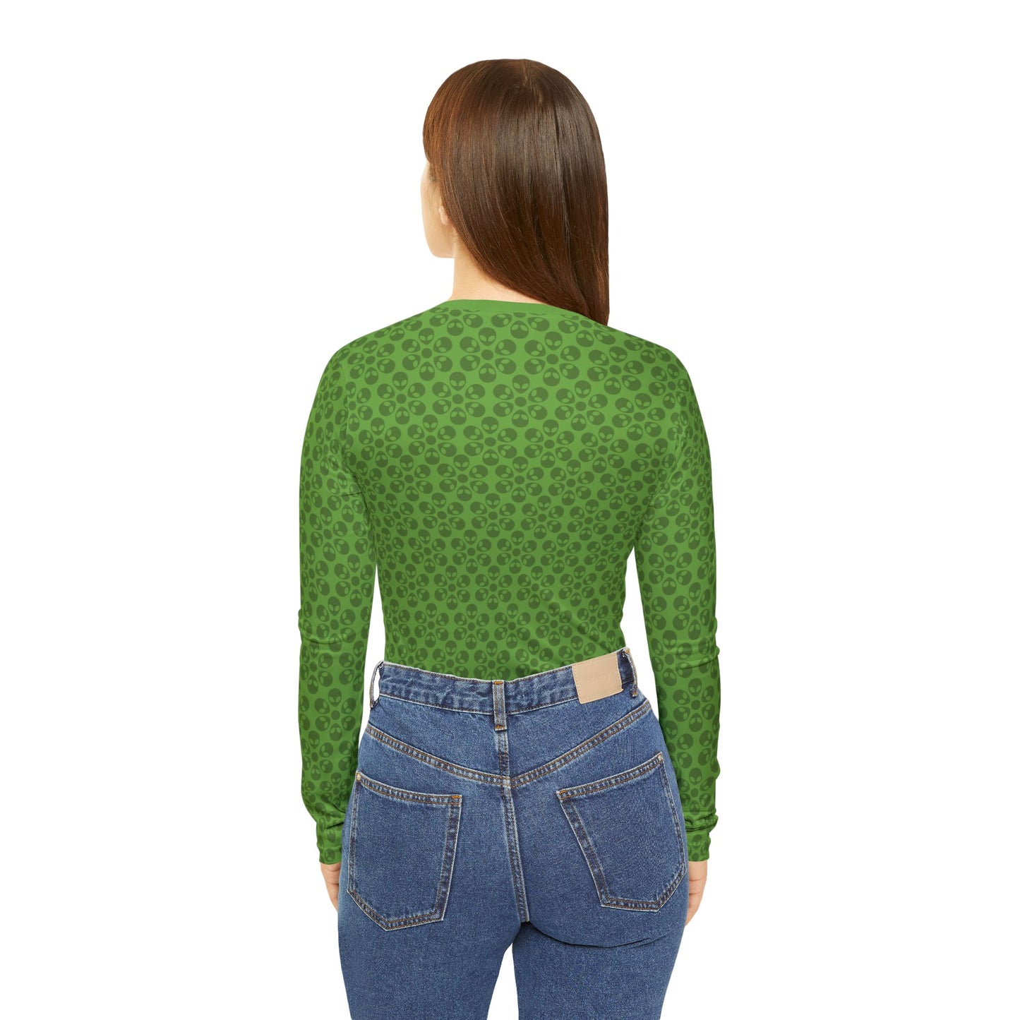 Chic Floral VNeck Shirt Stylish Womens Top Perfect for Everyday Wear Casual Gatherings Spring Outings Mother’s Day Gift Alien Flowers Green