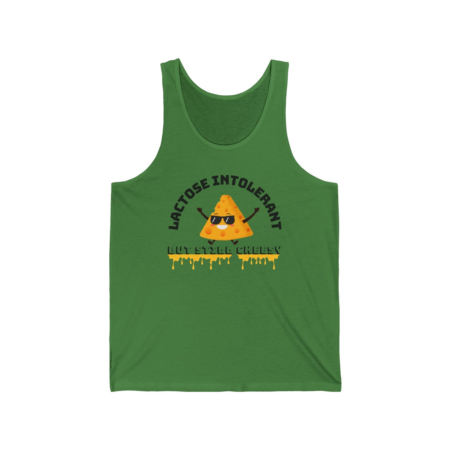 Lactose Intolerant Unisex Jersey Tank, Funny Dairy-Free Shirt, Summer Apparel, Gift for Lactose-Free Lovers, Casual Wear