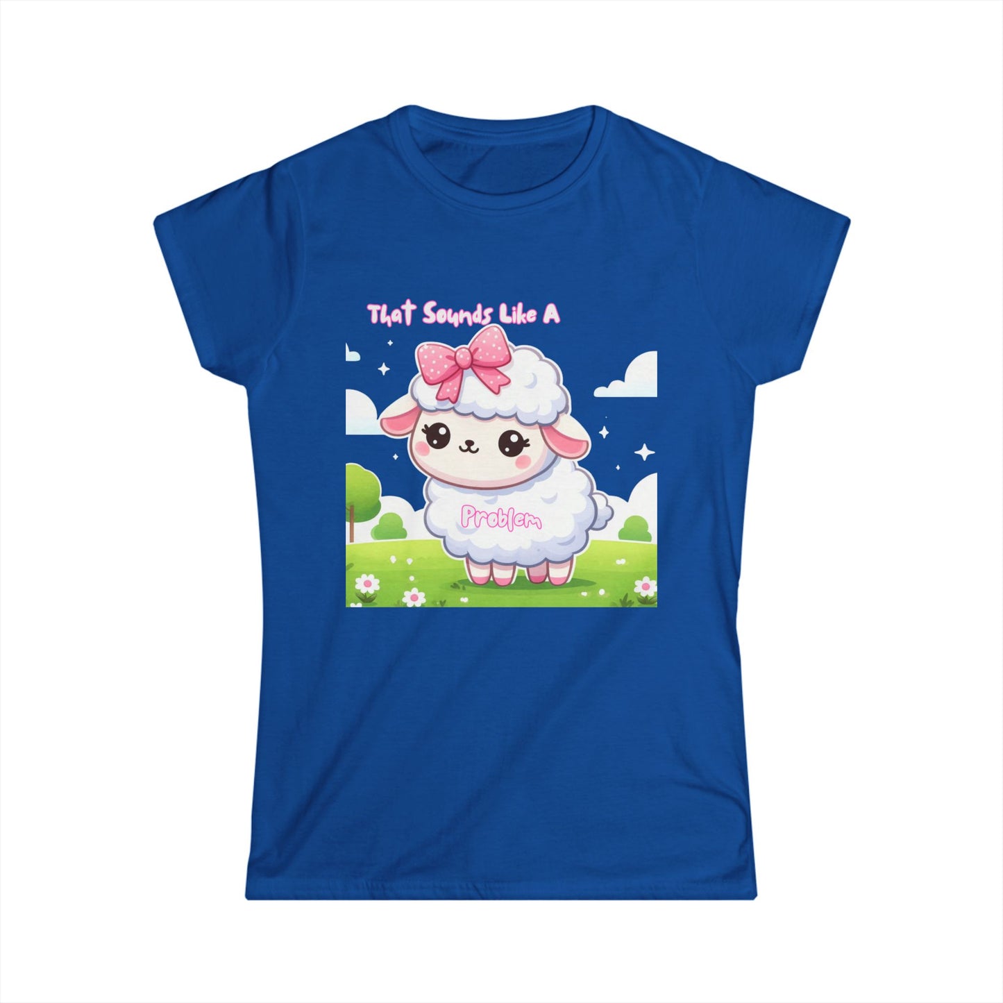 Cute Sheep Women's Softstyle Tee - Perfect for Animal Lovers and Casual Wear