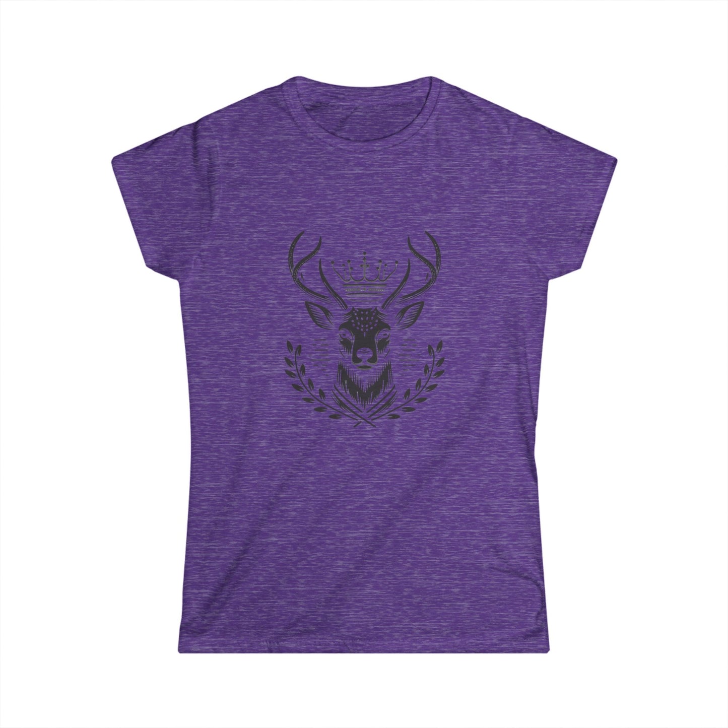 Bohemian Antler Women's Softstyle Tee - Nature-Inspired Graphic Shirt - Oh Deer Lord