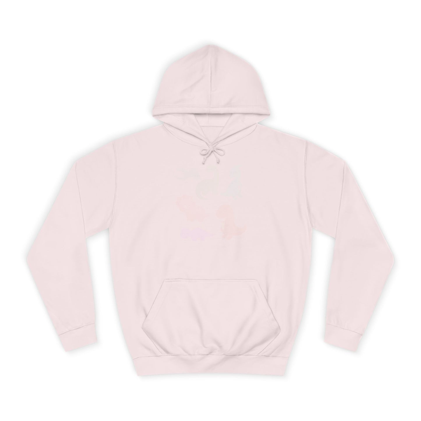 Unisex College Hoodie Colorful Dino - Cozy Casual Sweatshirt for Students, Perfect for Campus Life, Gift for Graduation, School Spirit Wear