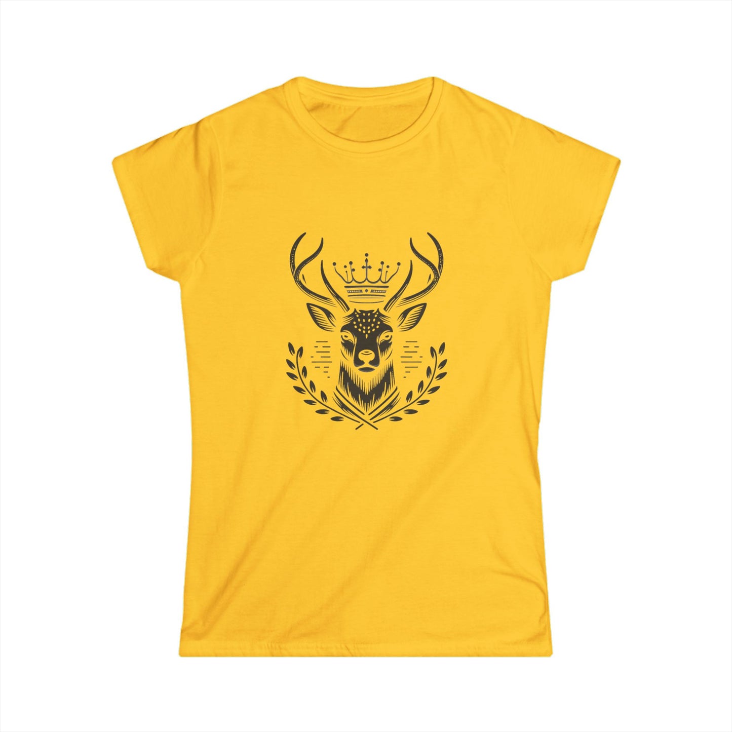 Bohemian Antler Women's Softstyle Tee - Nature-Inspired Graphic Shirt - Oh Deer Lord