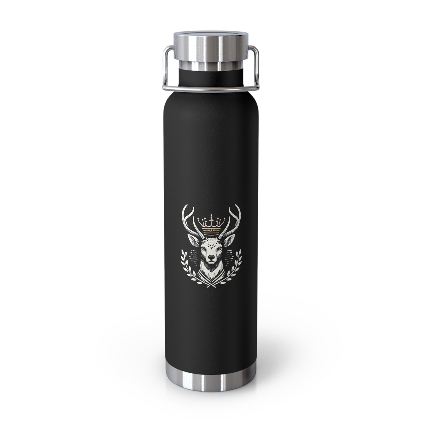 Stylish Copper Insulated Water Bottle - 22oz with Engraved Deer Design - Oh Deer Lord