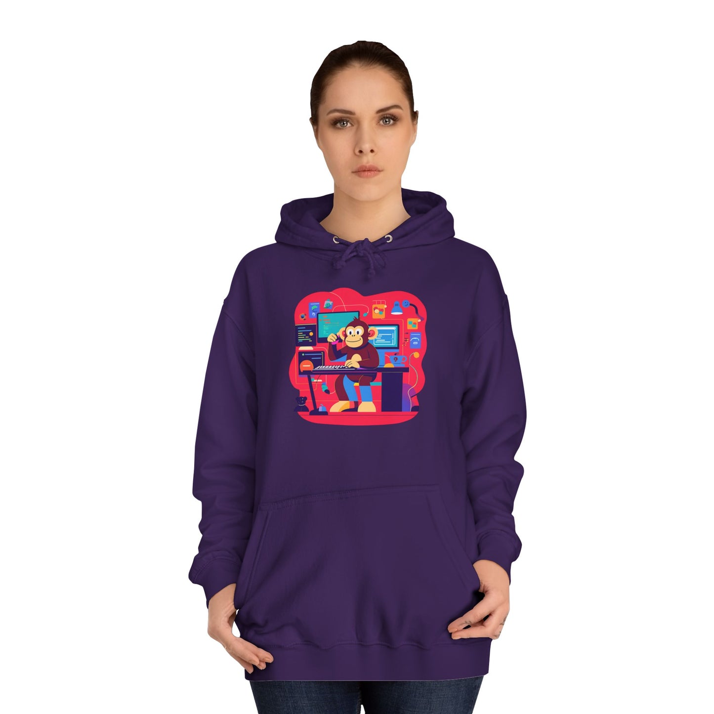 Colorful College Hoodie, Unisex Sweatshirt, School Spirit Wear, Gift for Students, Cozy Campus Apparel, College Graduation Gift