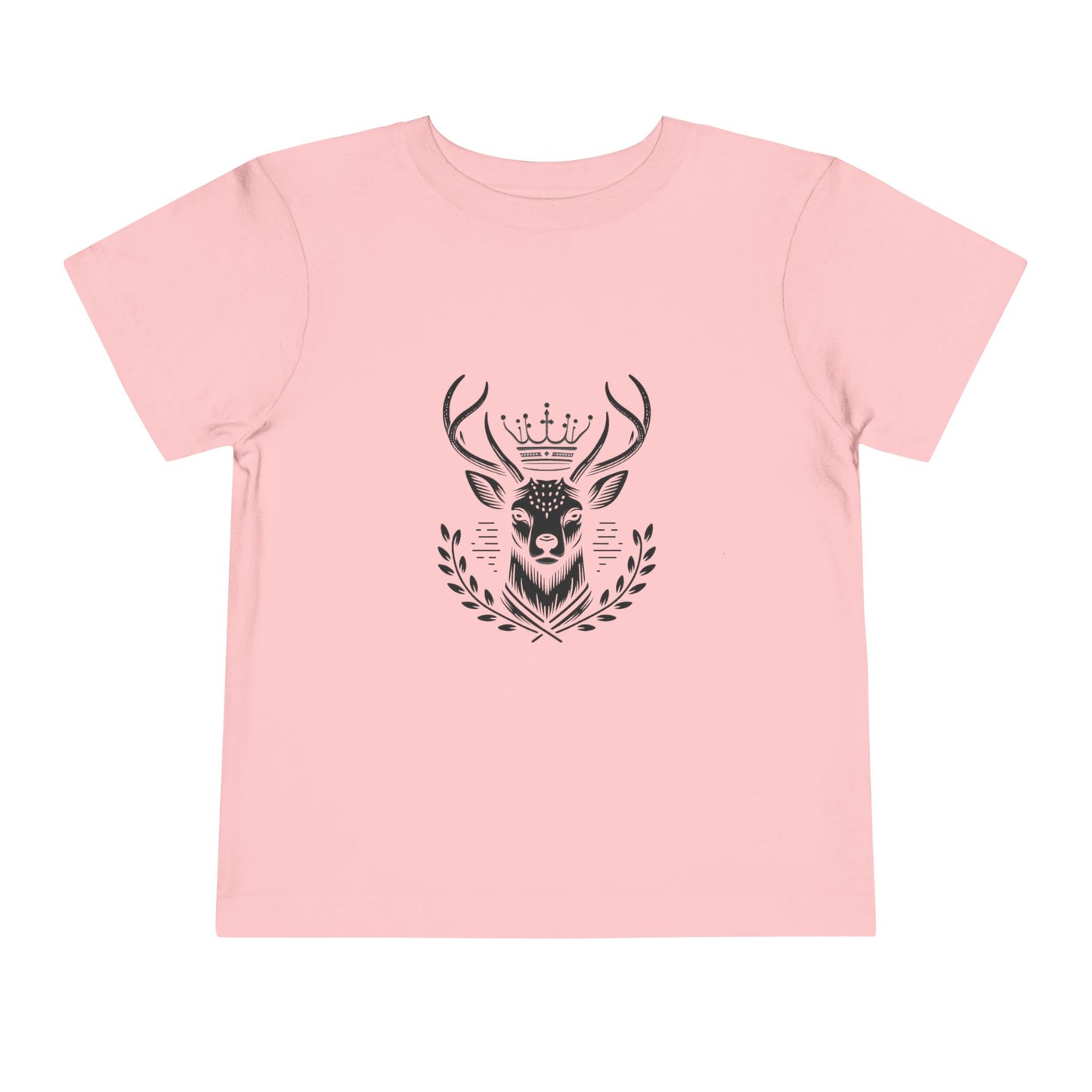 Royal Deer Toddler Short Sleeve Tee - Cute Animal Graphic Tee for Kids - Oh Deer Lord