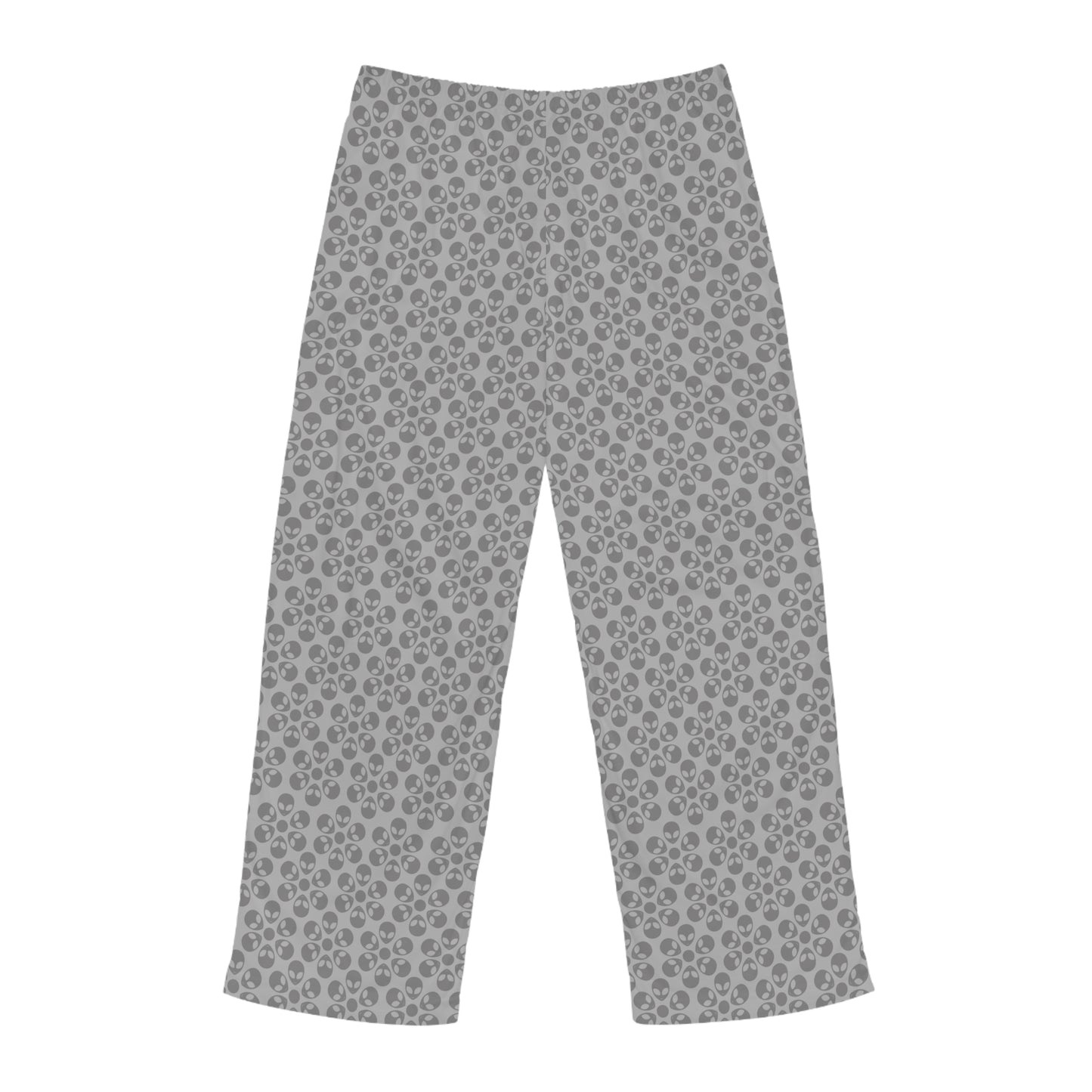 Cozy Mens Pajama Pants Stylish Floral Sleepwear Ideal for Relaxing Gifts for Him Home Lounge Wear Unique Patterned PJs Alien Flowers Light Grey