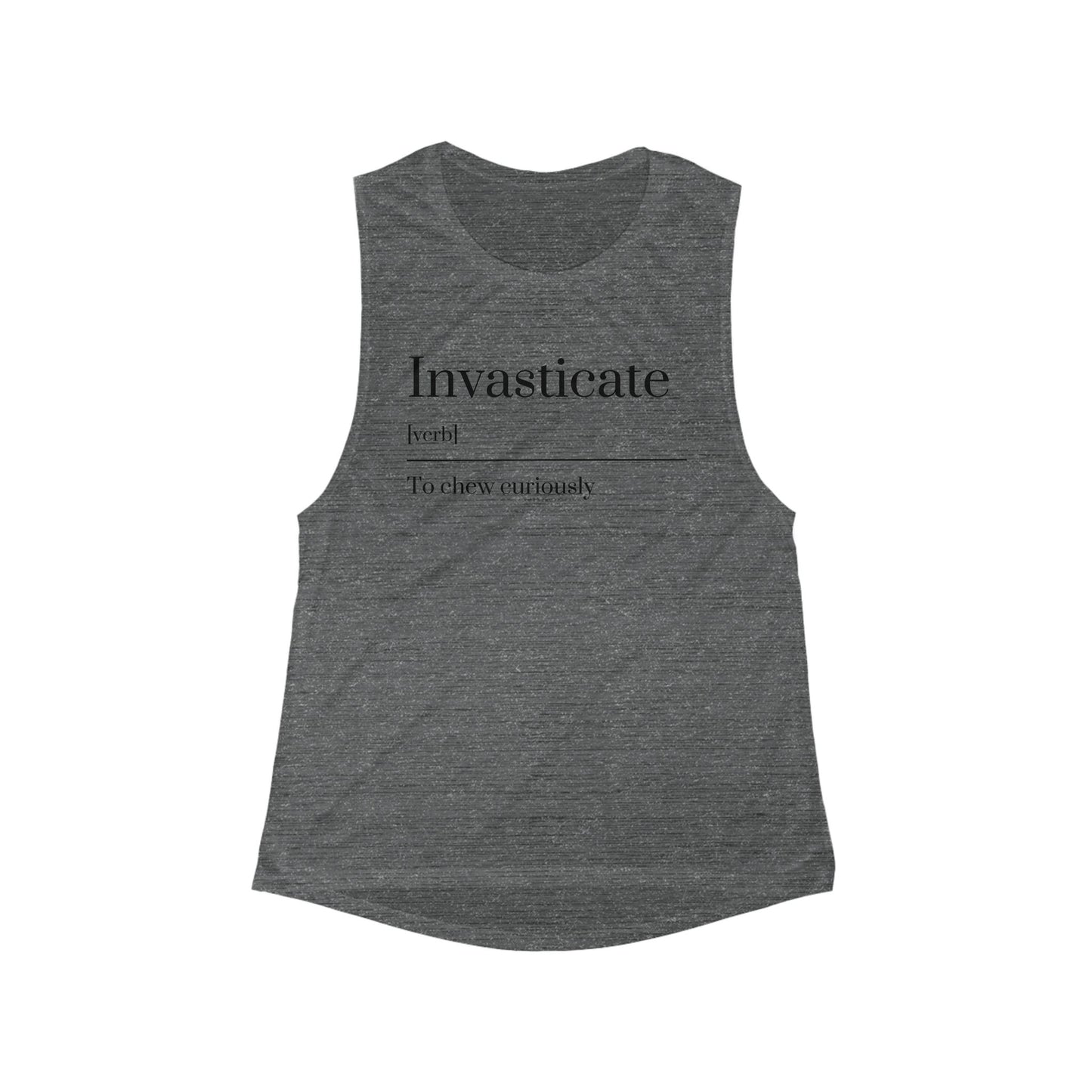 Chic Invasticate Women's Flowy Scoop Muscle Tank, Summer Top, Workout Tee, Casual Wear, Holiday Gift, Comfortable Style