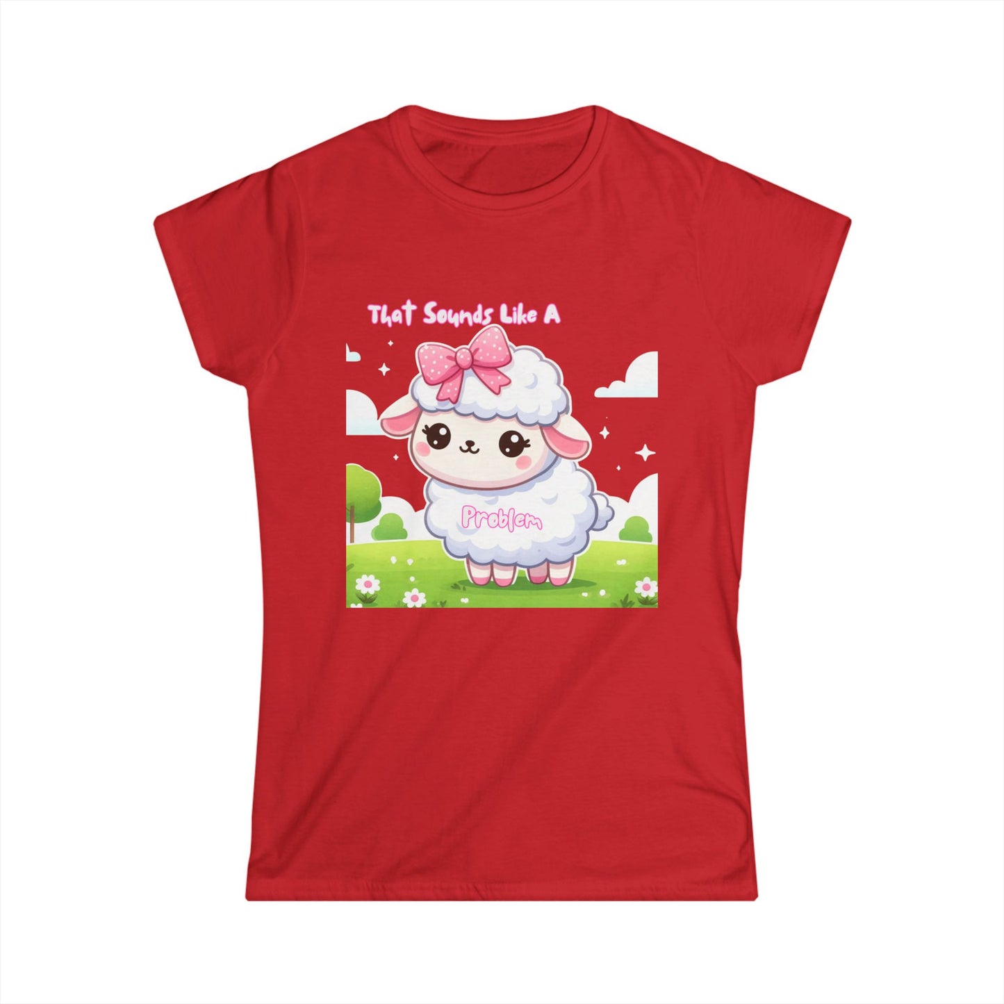 Cute Sheep Women's Softstyle Tee - Perfect for Animal Lovers and Casual Wear