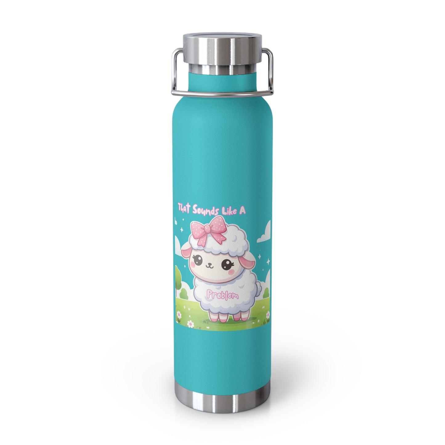 Cute Sheep Insulated Water Bottle - 22oz, Perfect Gift for Animal Lovers