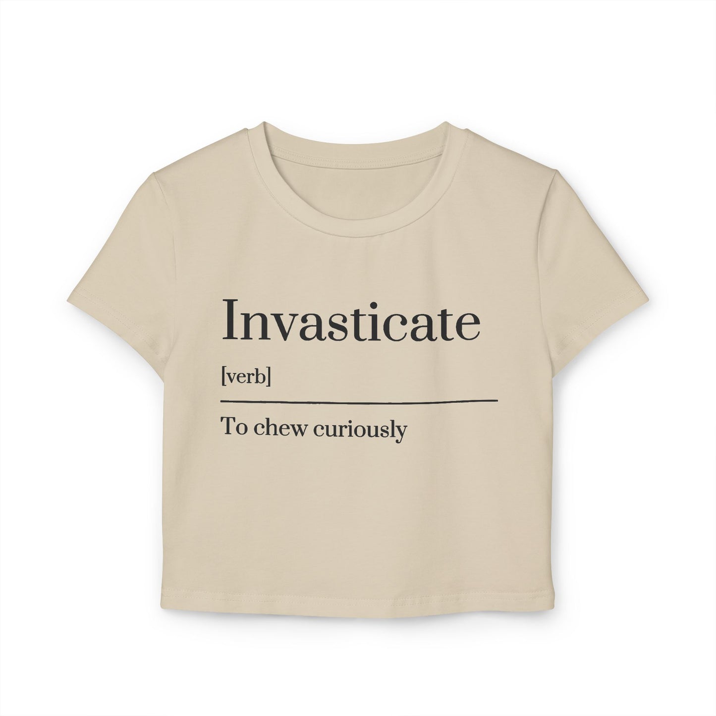 Playful Definitions Baby Tee, Cute Graphic Tee, Gift for Friends, Funny T-Shirt, Trendy Cropped Top, Summer Outfit