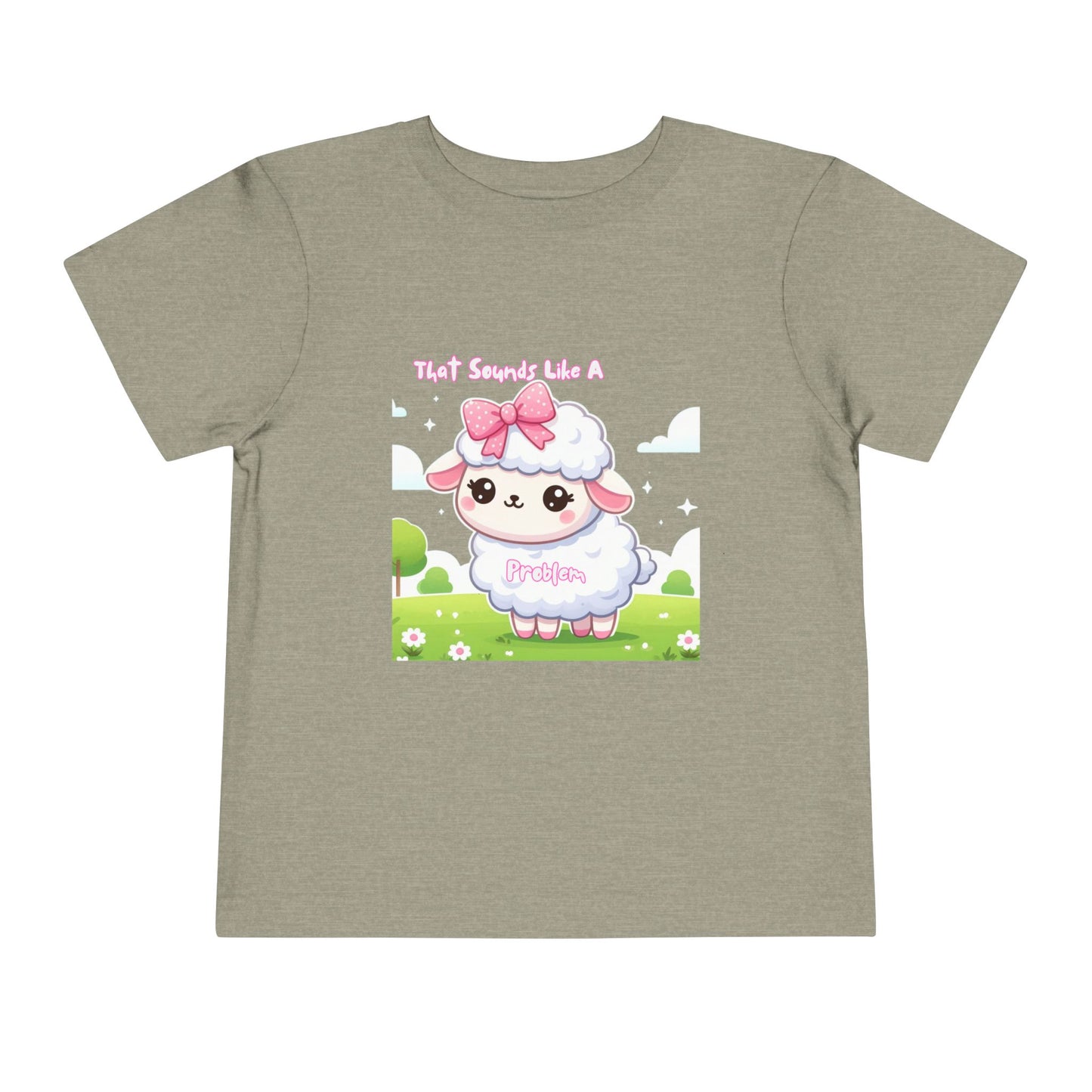 Cute Toddler Short Sleeve Tee - 'Tied Softly Like A Pretty Lamb' Design