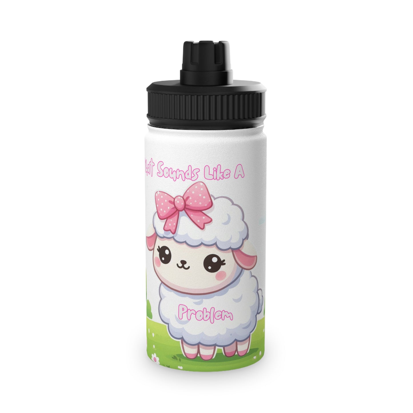 Cute Sheep Water Bottle with Sports Lid – Perfect for Kids and Outdoor Activities