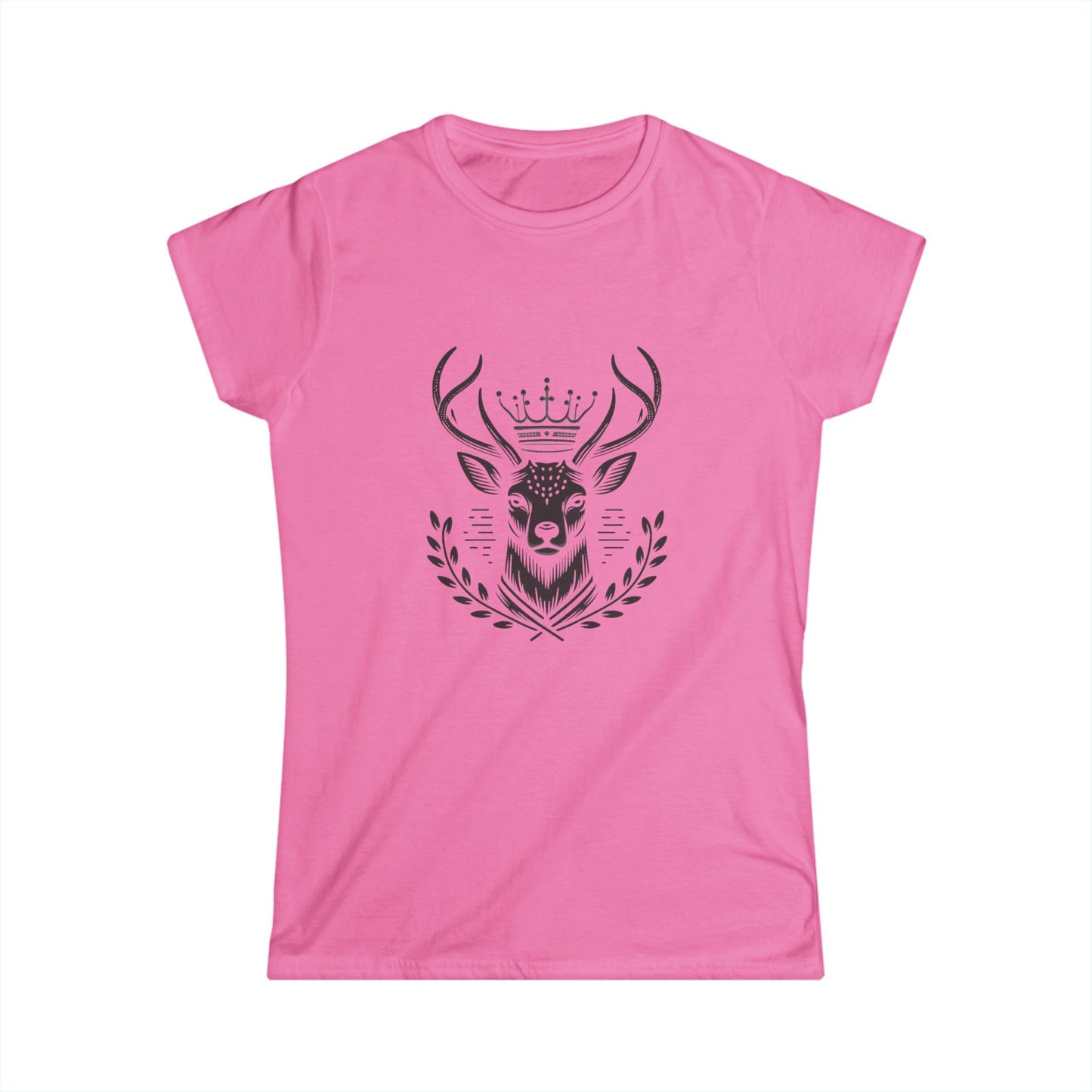Bohemian Antler Women's Softstyle Tee - Nature-Inspired Graphic Shirt - Oh Deer Lord
