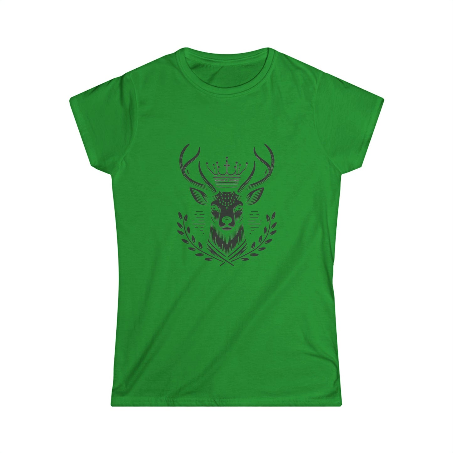 Bohemian Antler Women's Softstyle Tee - Nature-Inspired Graphic Shirt - Oh Deer Lord