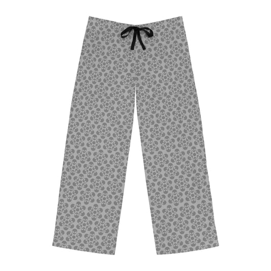 Cozy Mens Pajama Pants  Stylish Floral Sleepwear Ideal for Relaxing Gifts for Him Home Lounge Wear Unique Patterned PJs Alien Flowers Light Grey
