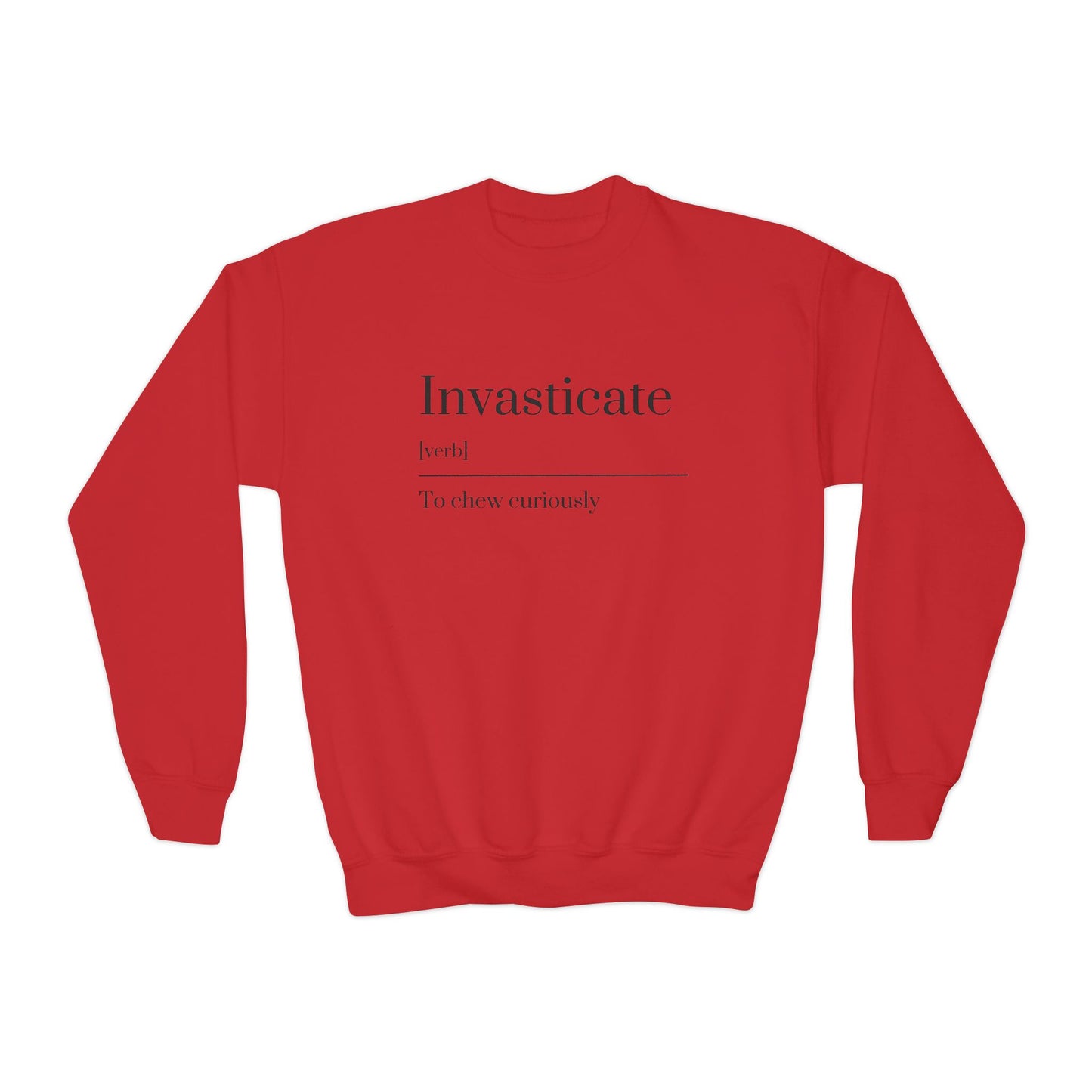 Invasticate Youth Crewneck Sweatshirt, Cool Sweatshirt for Kids, Youth Clothing, Trendy Apparel, Inspirational Gift, Cozy Fashion