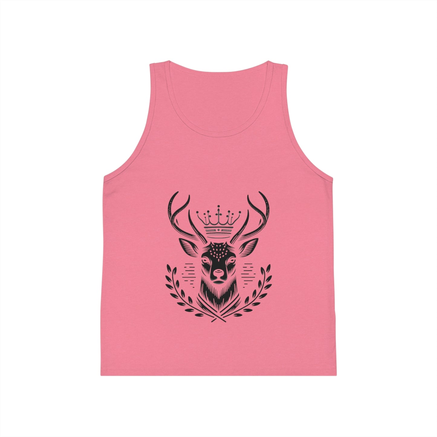 Kids' Jersey Tank Top - Majestic Crowned Deer Design - Oh Deer Lord