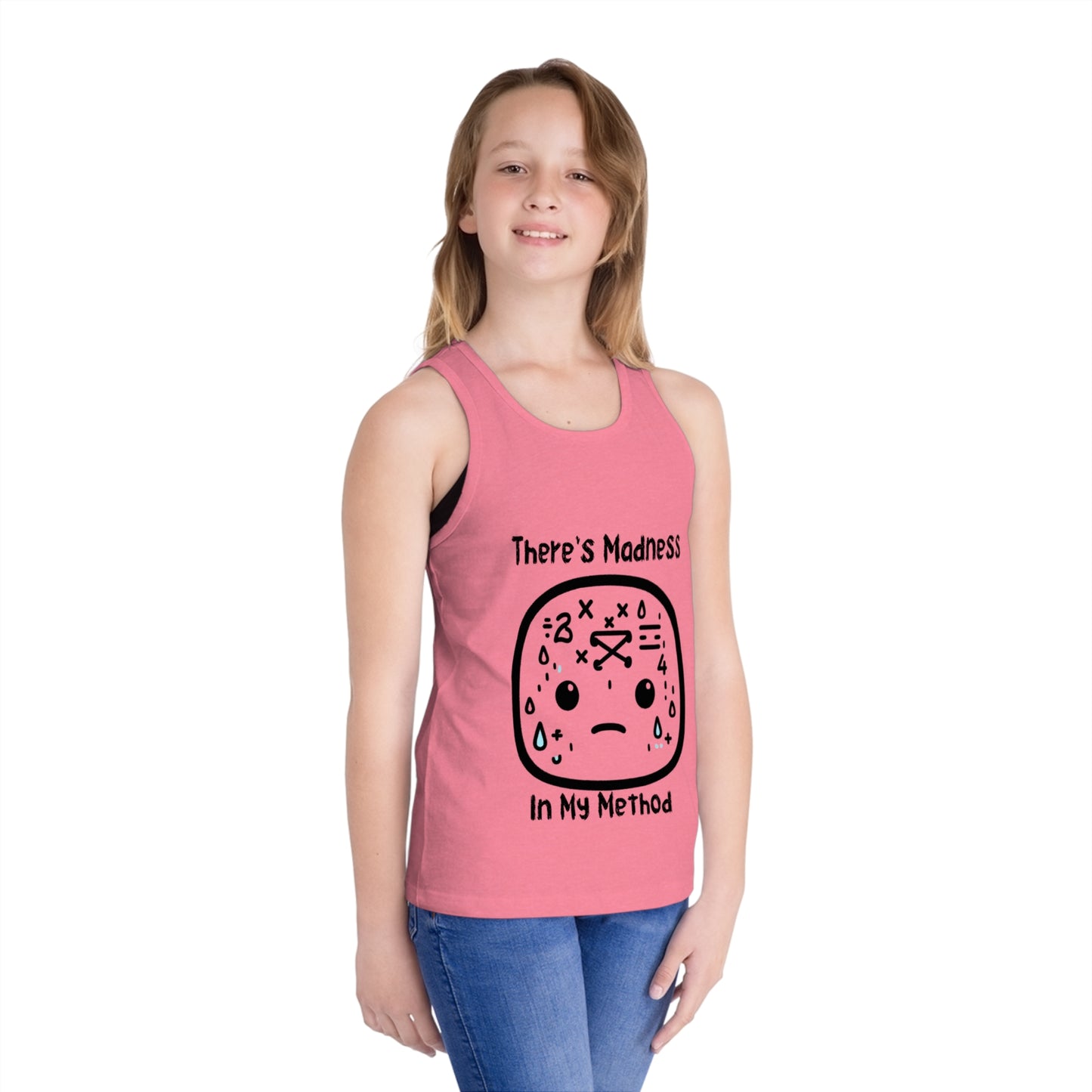 Kids' Jersey Tank Top - "There's Madness in My Method" Graphic Tee