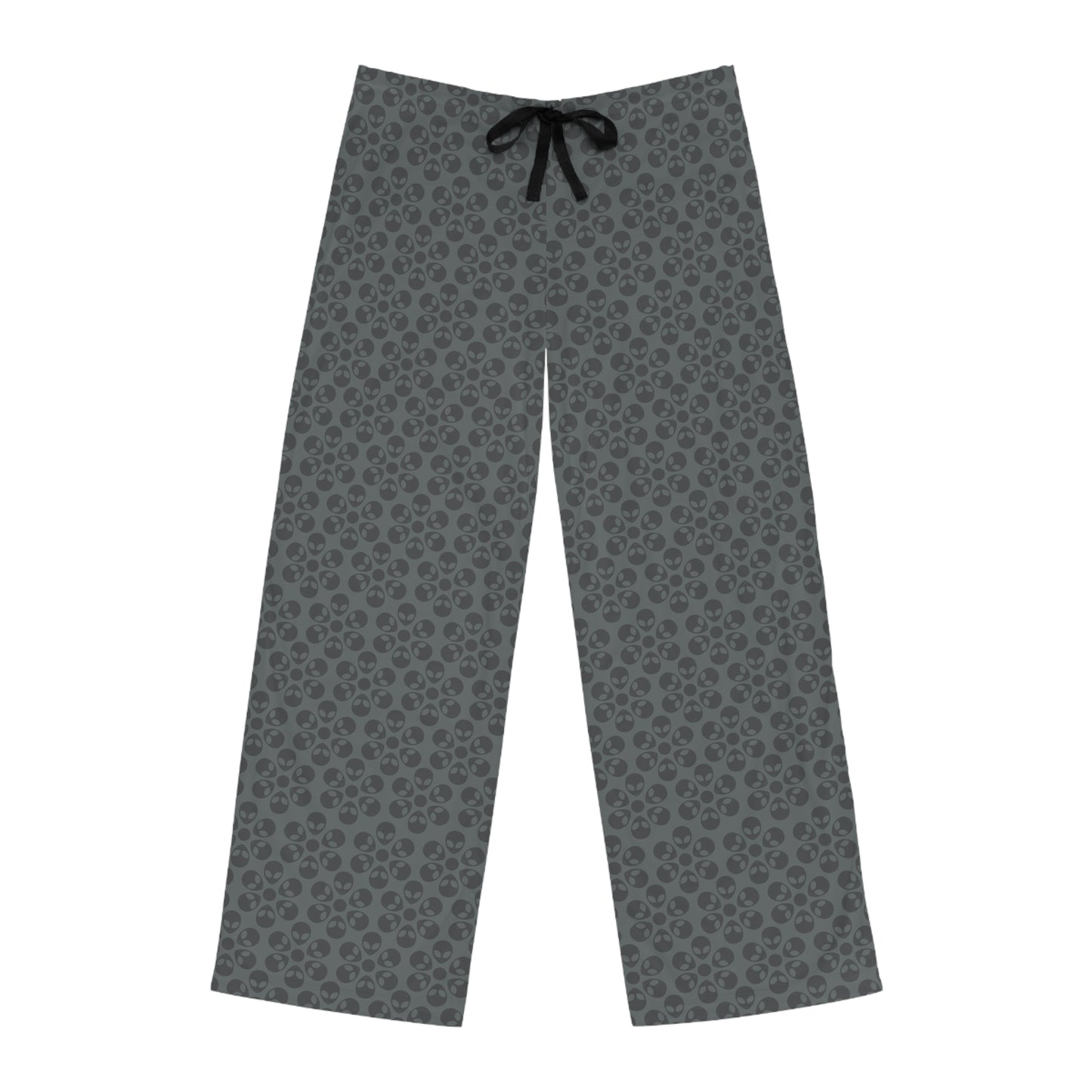 Cozy Mens Pajama Pants Stylish Floral Sleepwear Ideal for Relaxing Gifts for Him Home Lounge Wear Unique Patterned PJs Alien Flowers Dark Grey