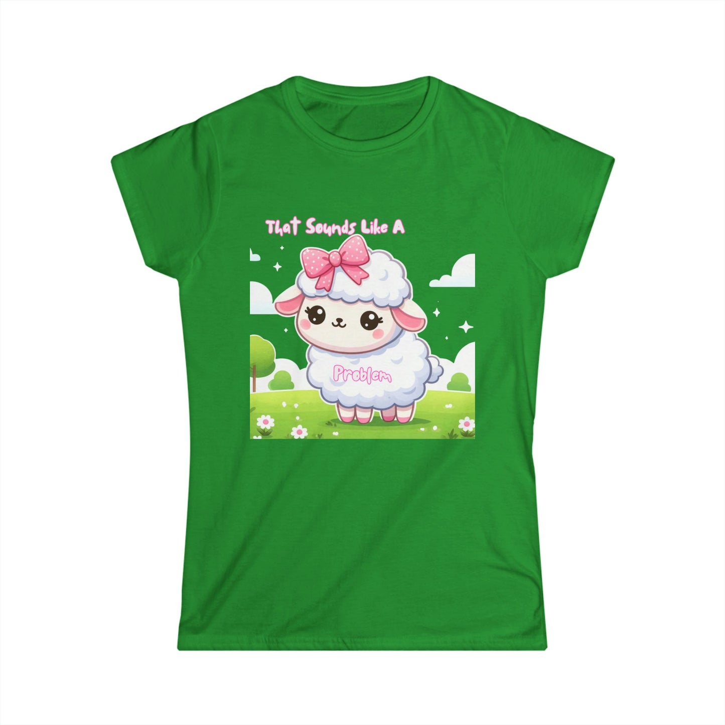 Cute Sheep Women's Softstyle Tee - Perfect for Animal Lovers and Casual Wear