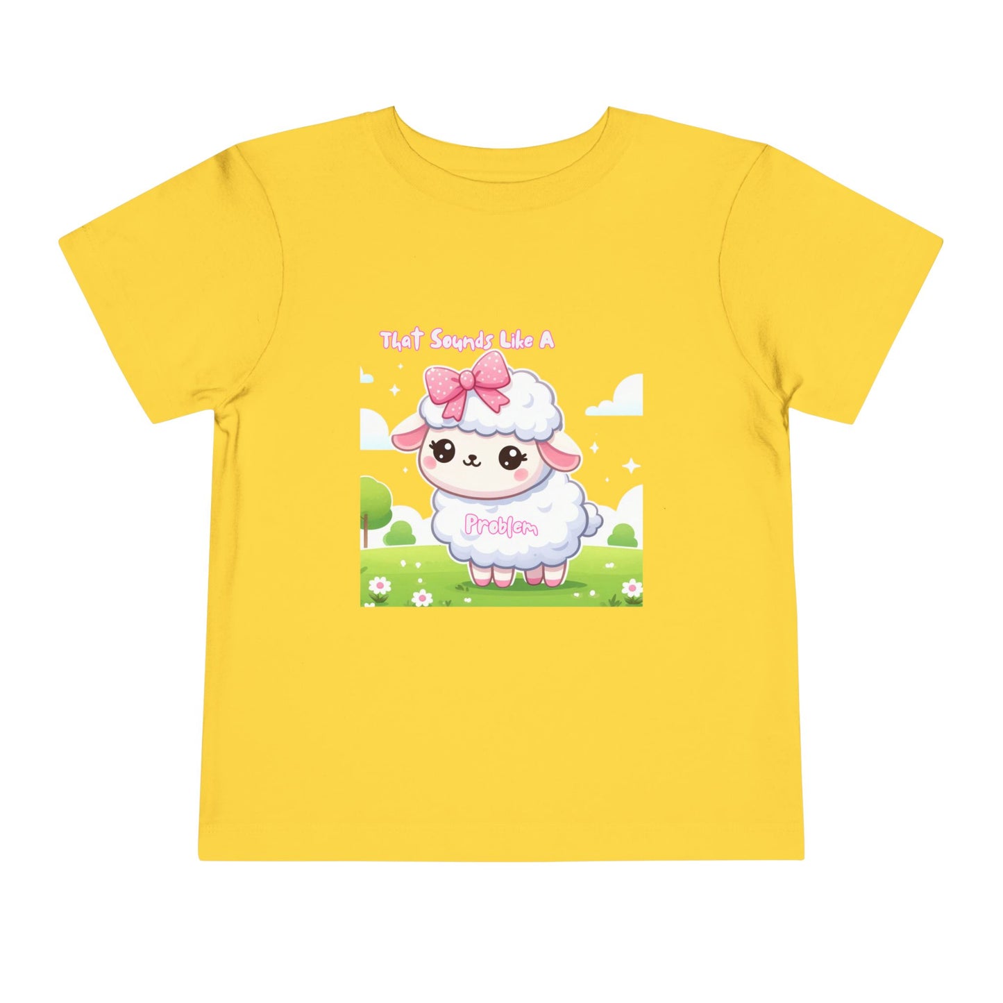 Cute Toddler Short Sleeve Tee - 'Tied Softly Like A Pretty Lamb' Design
