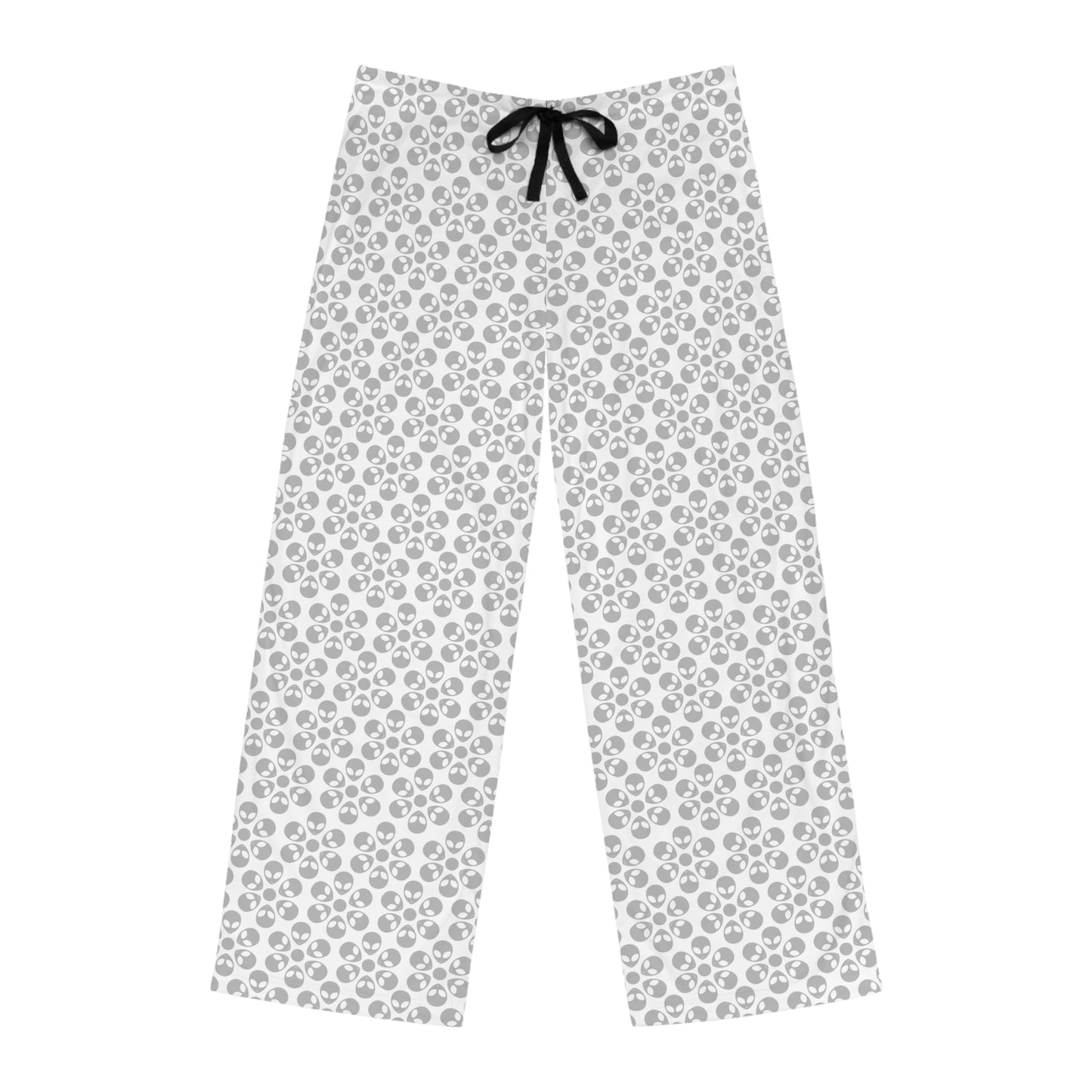 Cozy Mens Pajama Pants Stylish Floral Sleepwear Ideal for Relaxing Gifts for Him Home Lounge Wear Unique Patterned PJs Alien Flowers White