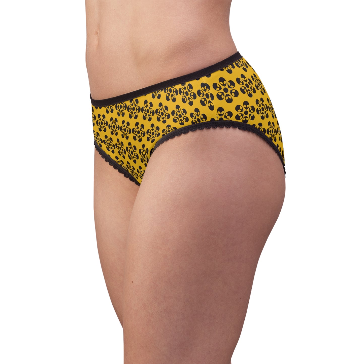 Alien Floral Briefs - Yellow